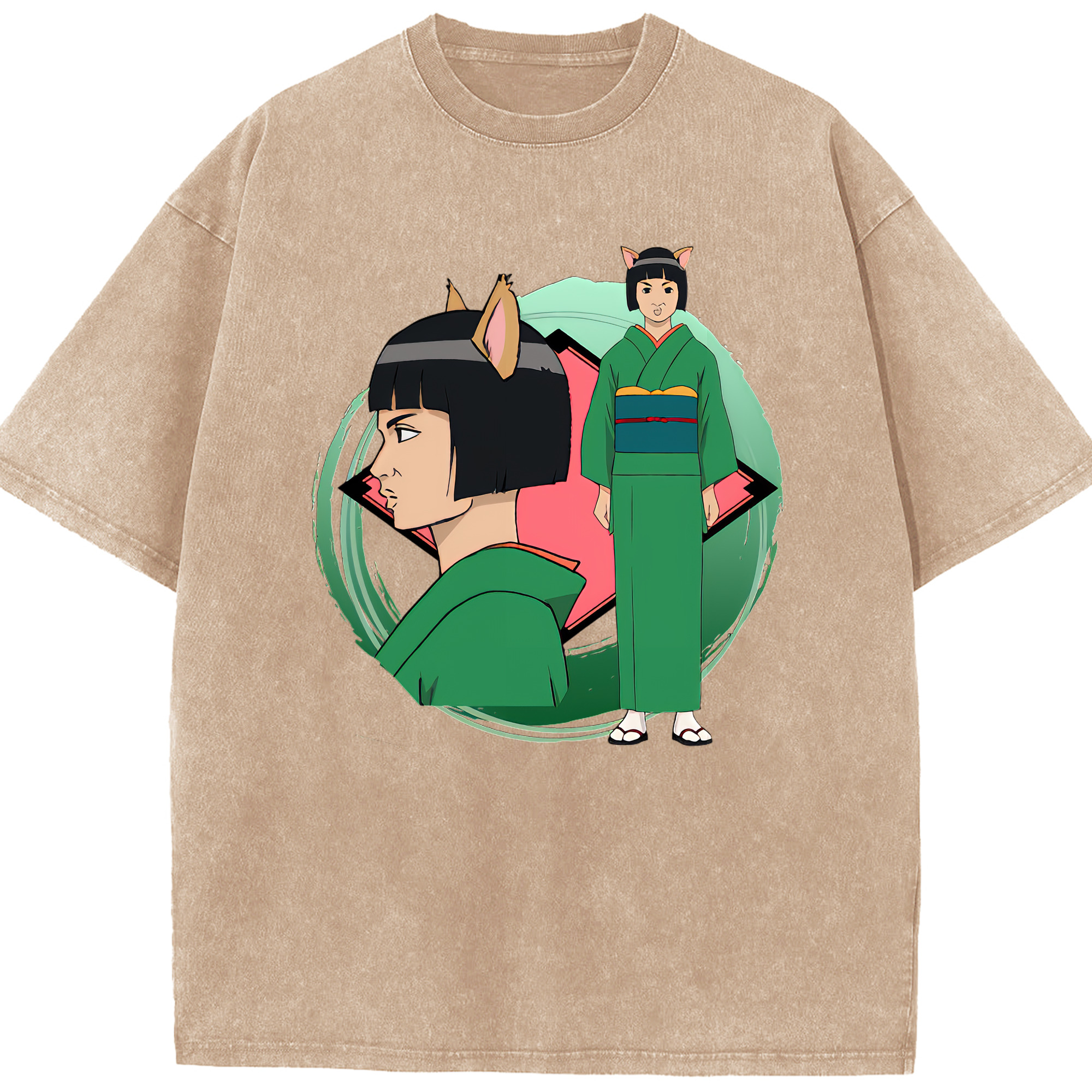 （画像用） ぎんたま 坂田銀時（さかたぎんとき） 神楽 志村新八（しむら しんぱち） GINTAMA Sakata Gintoki Kagura Shimura Shinpachi 綿100% ヴィンテージ風 半袖Tシャツ（フロントプリント）