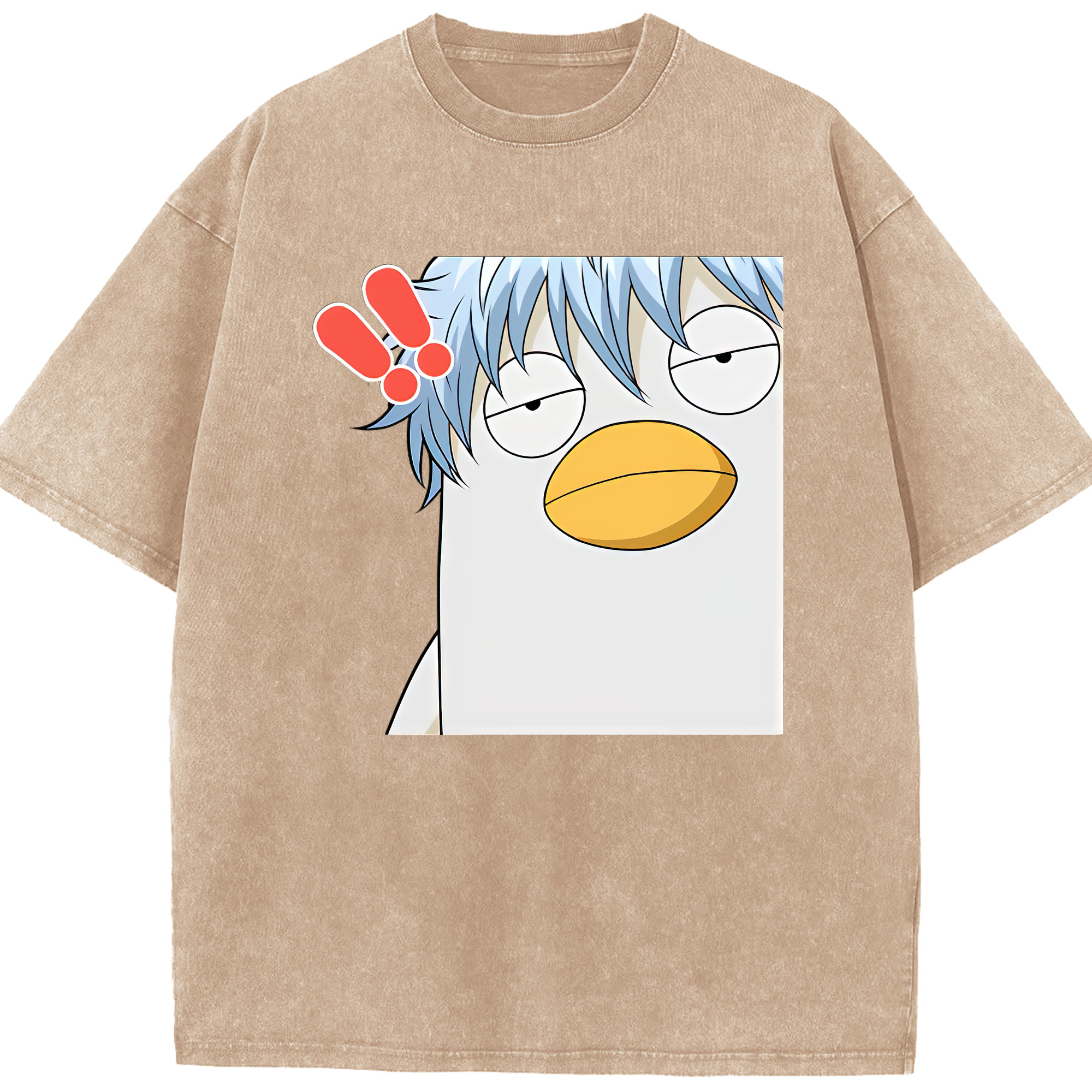 （画像用） ぎんたま 坂田銀時（さかたぎんとき） 神楽 志村新八（しむら しんぱち） GINTAMA Sakata Gintoki Kagura Shimura Shinpachi 綿100% ヴィンテージ風 半袖Tシャツ（フロントプリント）