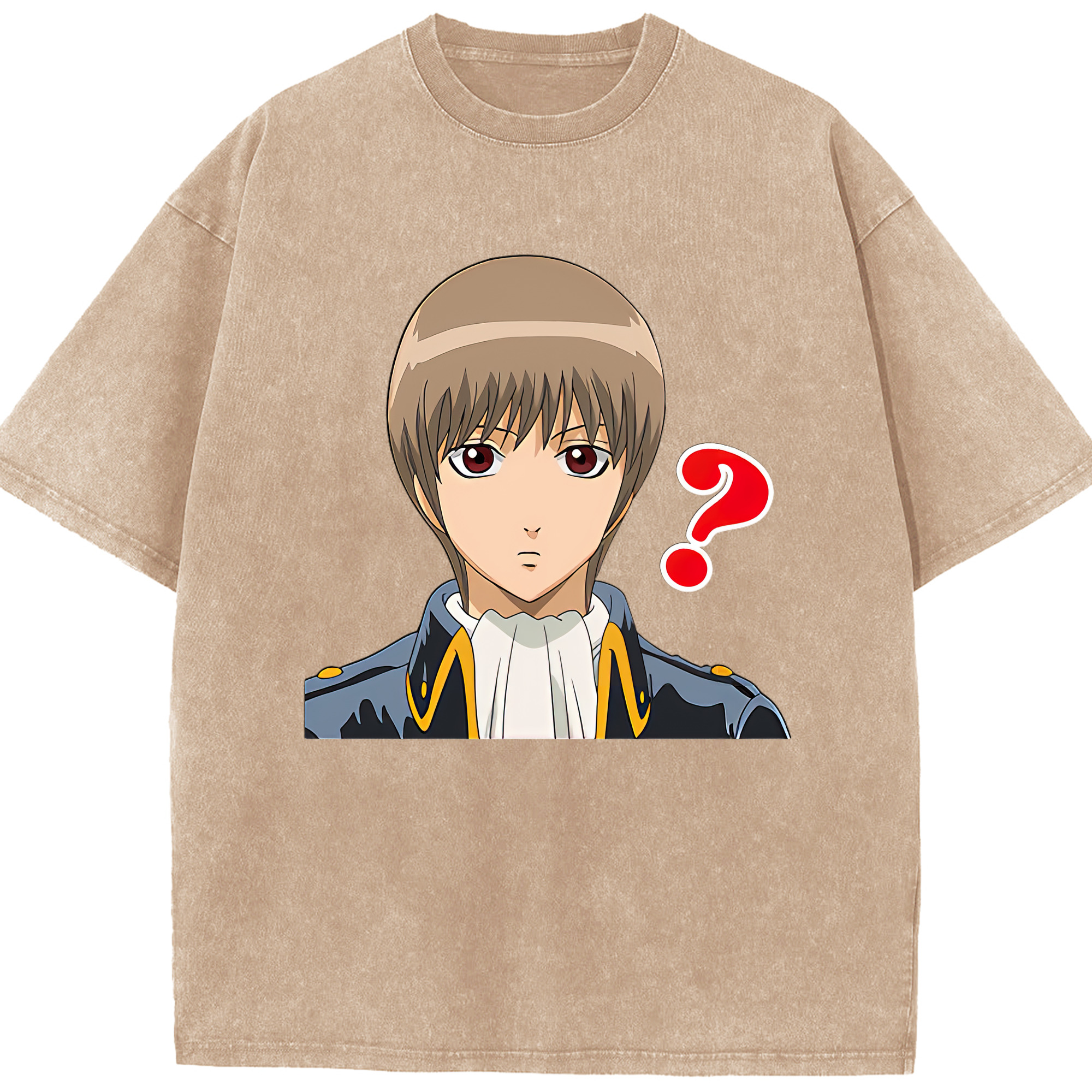 （画像用） ぎんたま 坂田銀時（さかたぎんとき） 神楽 志村新八（しむら しんぱち） GINTAMA Sakata Gintoki Kagura Shimura Shinpachi 綿100% ヴィンテージ風 半袖Tシャツ（フロントプリント）