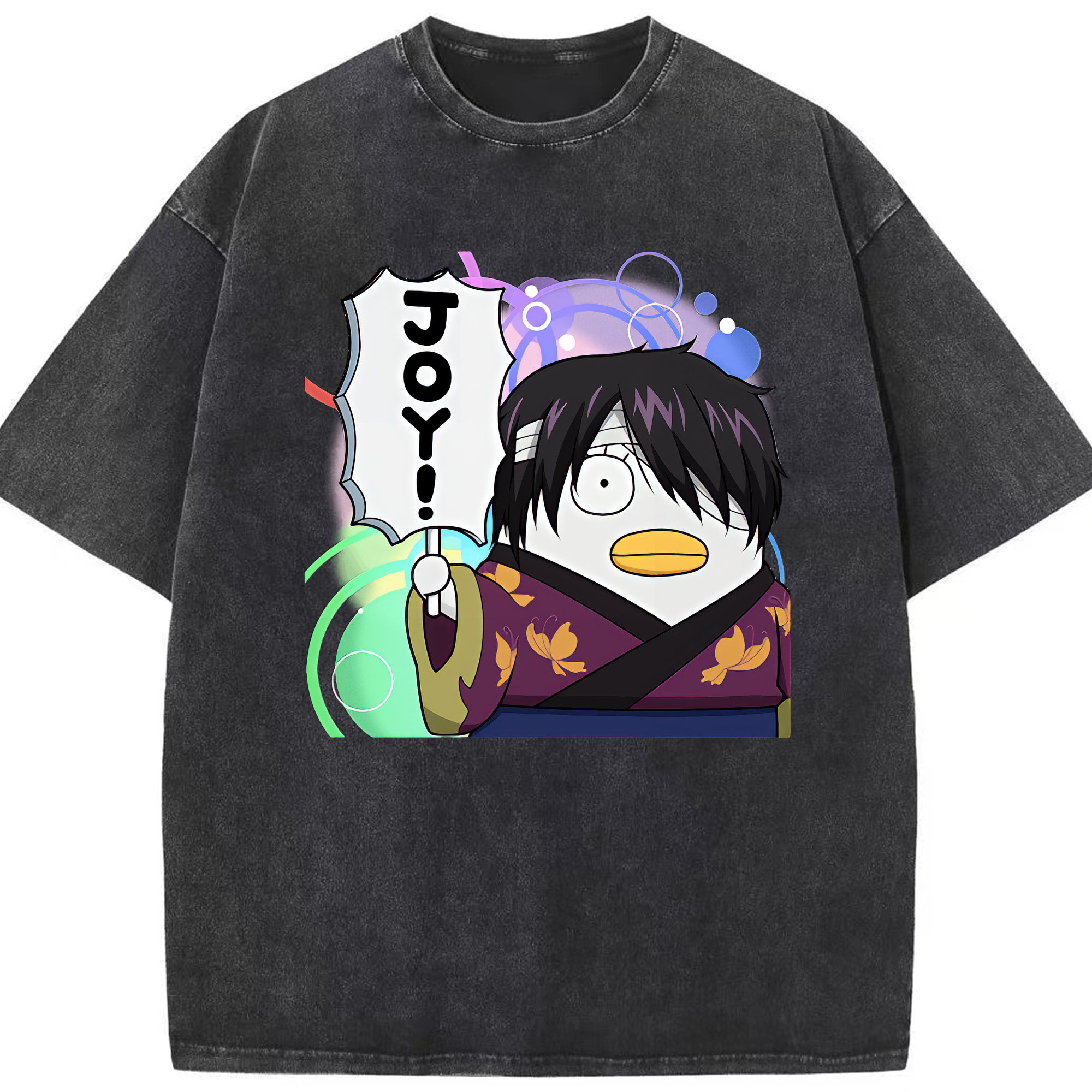 （画像用） ぎんたま 坂田銀時（さかたぎんとき） 神楽 志村新八（しむら しんぱち） GINTAMA Sakata Gintoki Kagura Shimura Shinpachi 綿100% ヴィンテージ風 半袖Tシャツ（フロントプリント）
