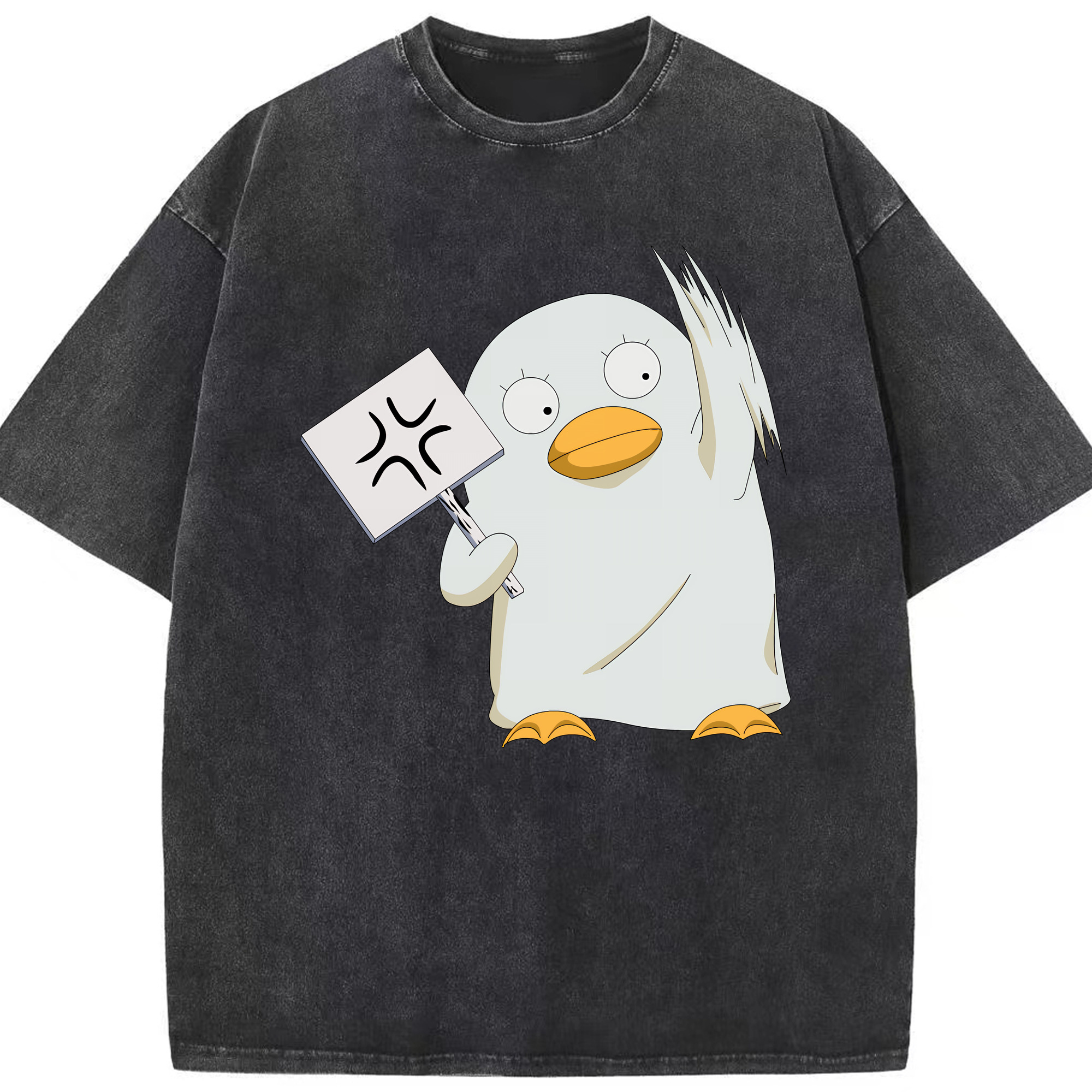 （画像用） ぎんたま 坂田銀時（さかたぎんとき） 神楽 志村新八（しむら しんぱち） GINTAMA Sakata Gintoki Kagura Shimura Shinpachi 綿100% ヴィンテージ風 半袖Tシャツ（フロントプリント）
