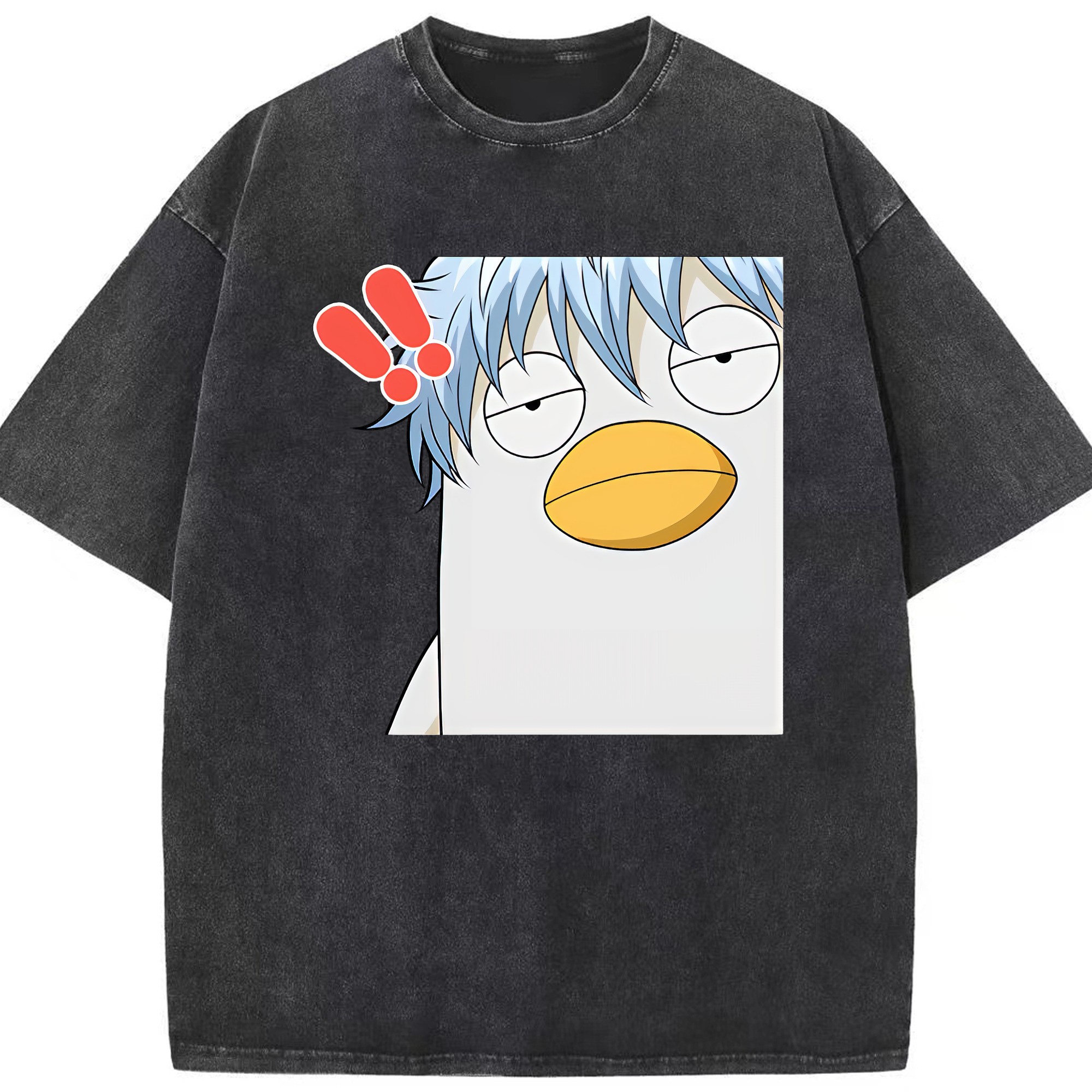 （画像用） ぎんたま 坂田銀時（さかたぎんとき） 神楽 志村新八（しむら しんぱち） GINTAMA Sakata Gintoki Kagura Shimura Shinpachi 綿100% ヴィンテージ風 半袖Tシャツ（フロントプリント）