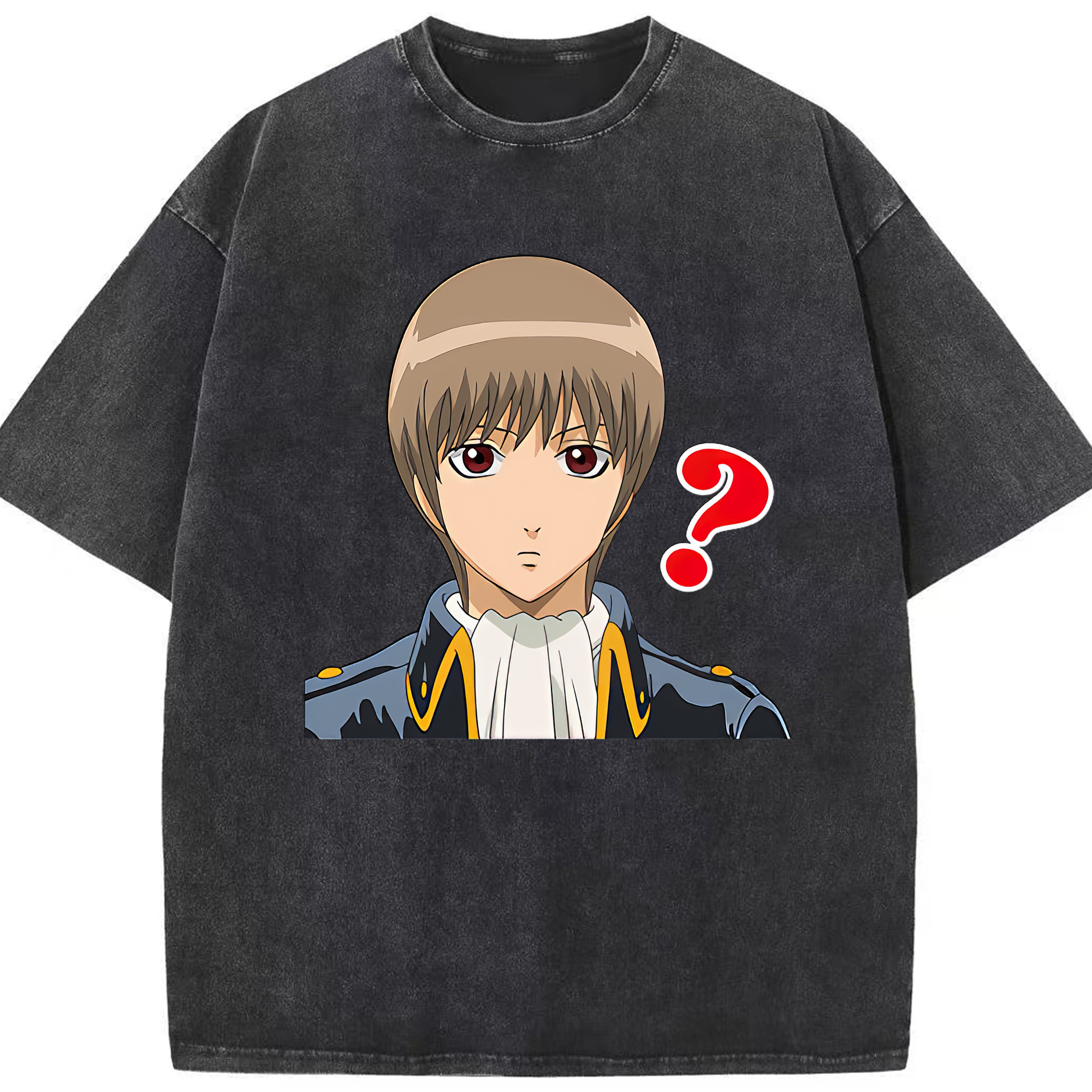 （画像用） ぎんたま 坂田銀時（さかたぎんとき） 神楽 志村新八（しむら しんぱち） GINTAMA Sakata Gintoki Kagura Shimura Shinpachi 綿100% ヴィンテージ風 半袖Tシャツ（フロントプリント）
