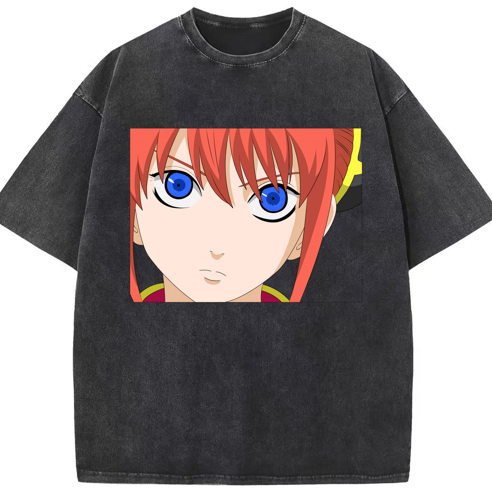 （画像用） ぎんたま 坂田銀時（さかたぎんとき） 神楽 志村新八（しむら しんぱち） GINTAMA Sakata Gintoki Kagura Shimura Shinpachi 綿100% ヴィンテージ風 半袖Tシャツ（フロントプリント）