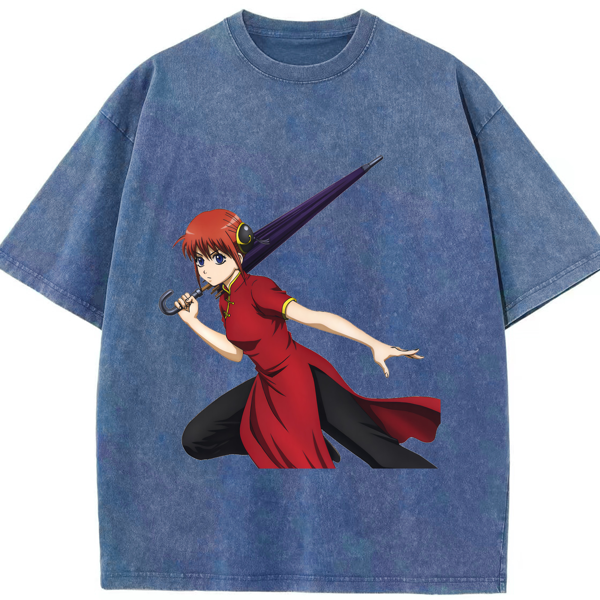 （画像用） ぎんたま 坂田銀時（さかたぎんとき） 神楽 志村新八（しむら しんぱち） GINTAMA Sakata Gintoki Kagura Shimura Shinpachi 綿100% ヴィンテージ風 半袖Tシャツ（フロントプリント）