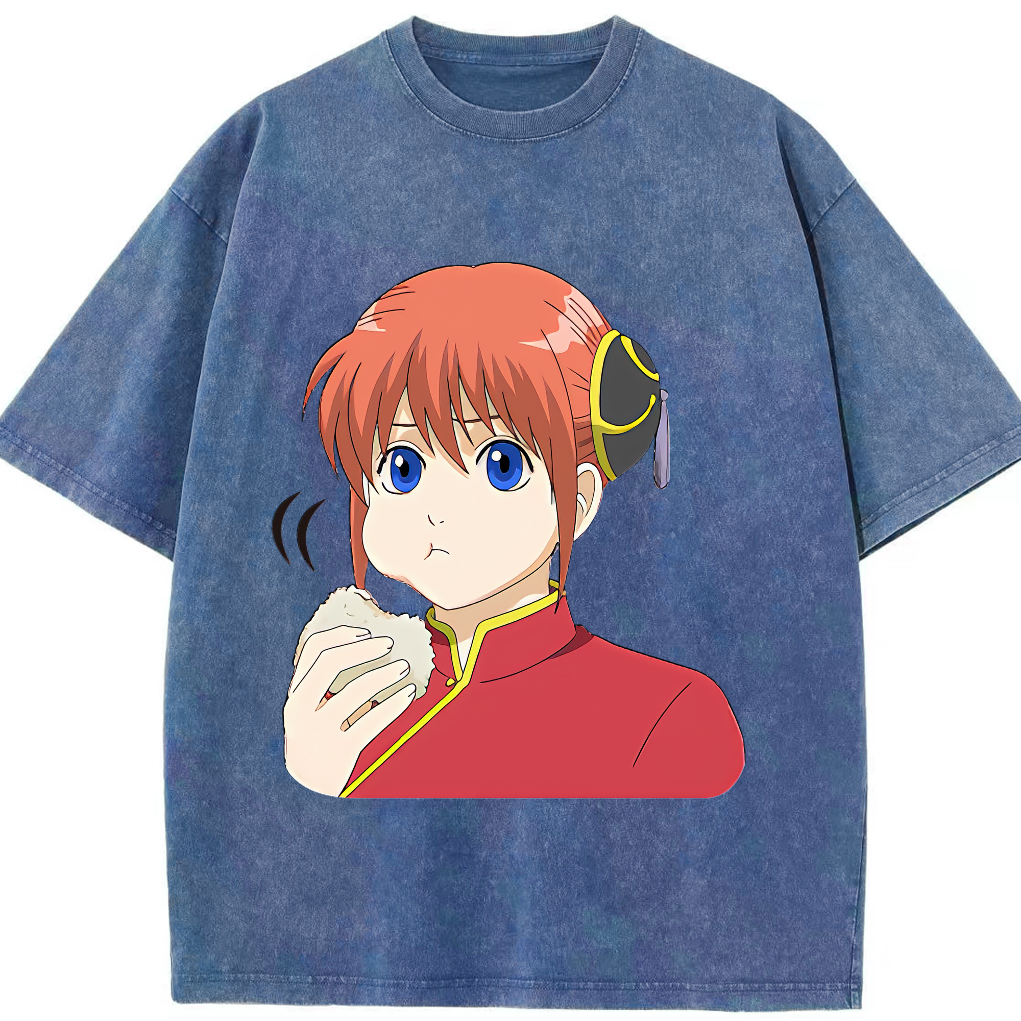 （画像用） ぎんたま 坂田銀時（さかたぎんとき） 神楽 志村新八（しむら しんぱち） GINTAMA Sakata Gintoki Kagura Shimura Shinpachi 綿100% ヴィンテージ風 半袖Tシャツ（フロントプリント）