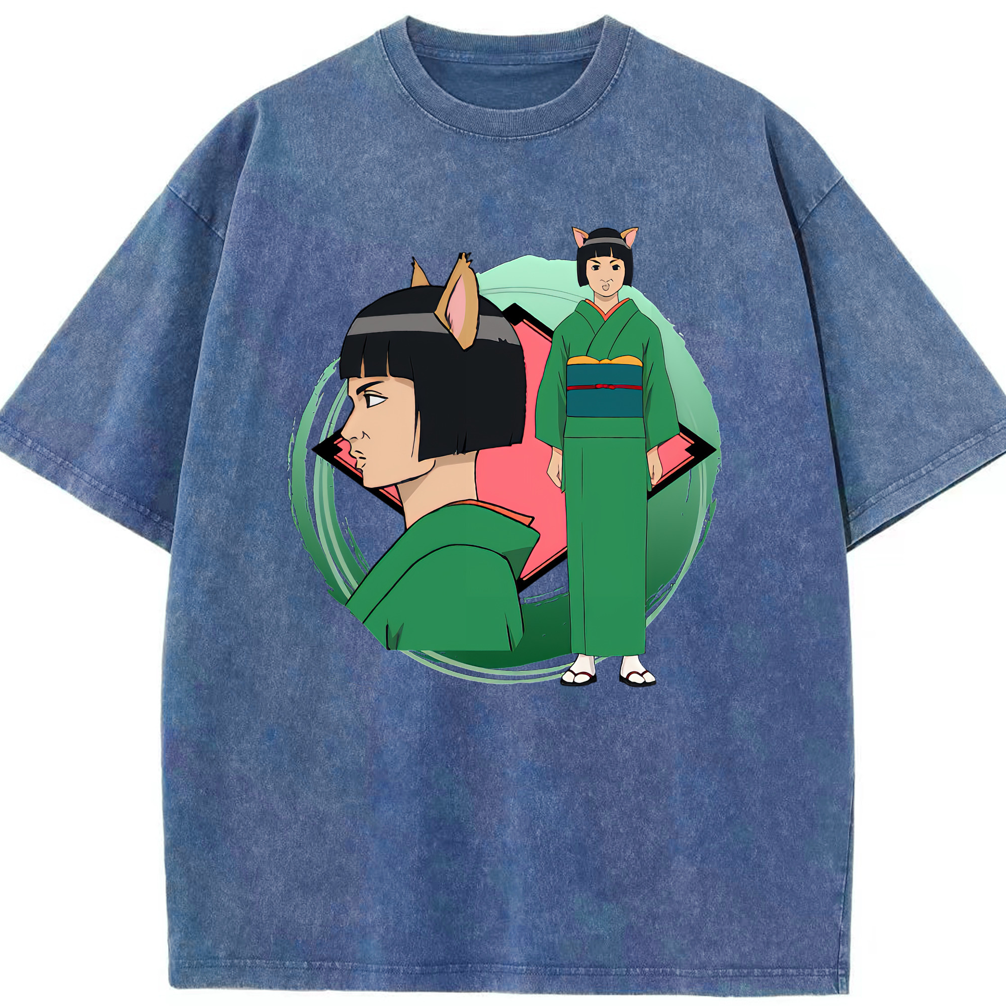 （画像用） ぎんたま 坂田銀時（さかたぎんとき） 神楽 志村新八（しむら しんぱち） GINTAMA Sakata Gintoki Kagura Shimura Shinpachi 綿100% ヴィンテージ風 半袖Tシャツ（フロントプリント）