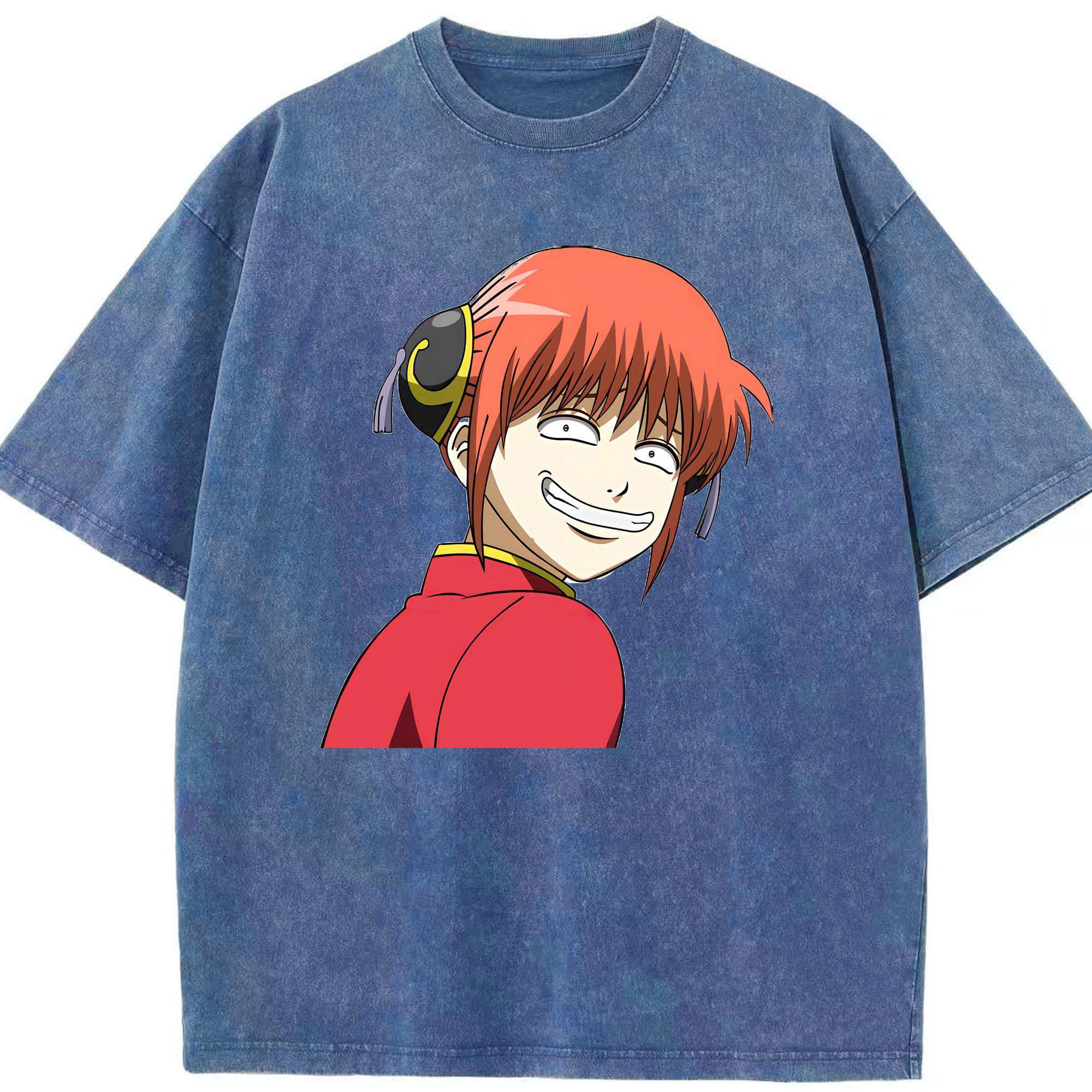 （画像用） ぎんたま 坂田銀時（さかたぎんとき） 神楽 志村新八（しむら しんぱち） GINTAMA Sakata Gintoki Kagura Shimura Shinpachi 綿100% ヴィンテージ風 半袖Tシャツ（フロントプリント）