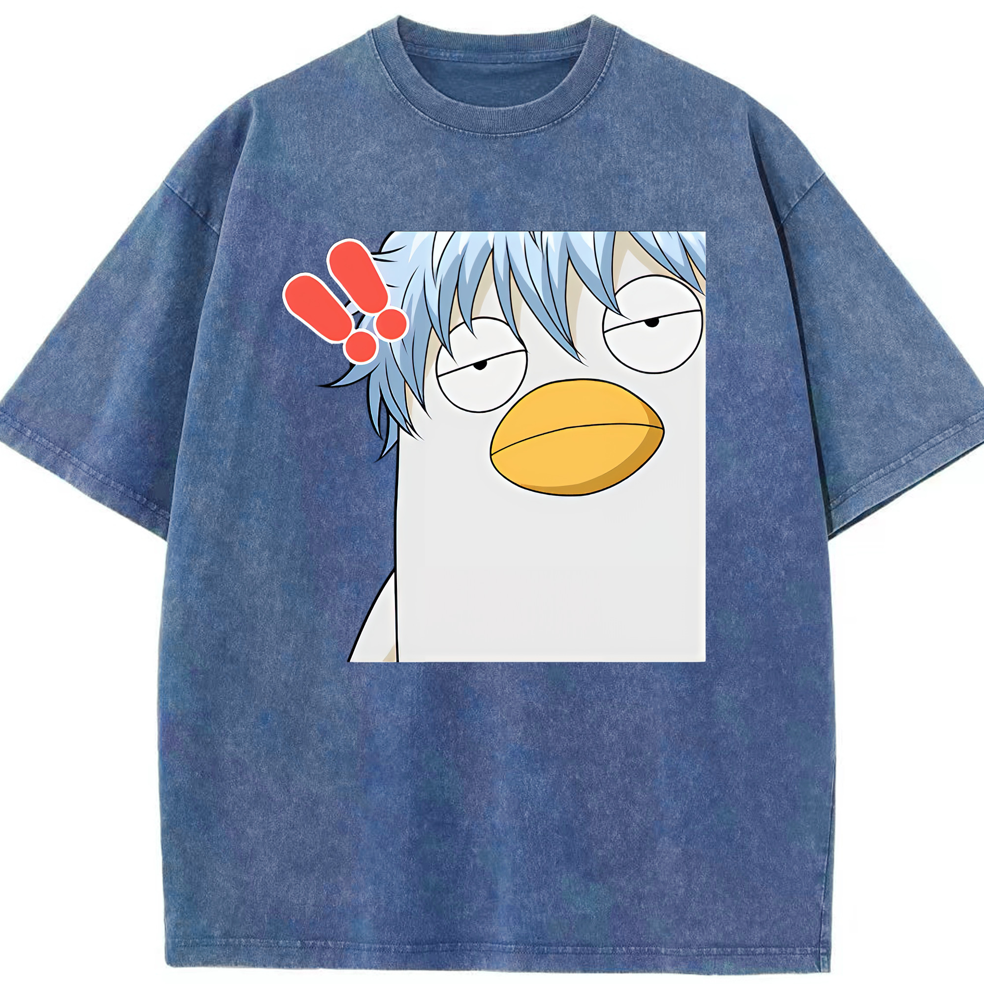 （画像用） ぎんたま 坂田銀時（さかたぎんとき） 神楽 志村新八（しむら しんぱち） GINTAMA Sakata Gintoki Kagura Shimura Shinpachi 綿100% ヴィンテージ風 半袖Tシャツ（フロントプリント）