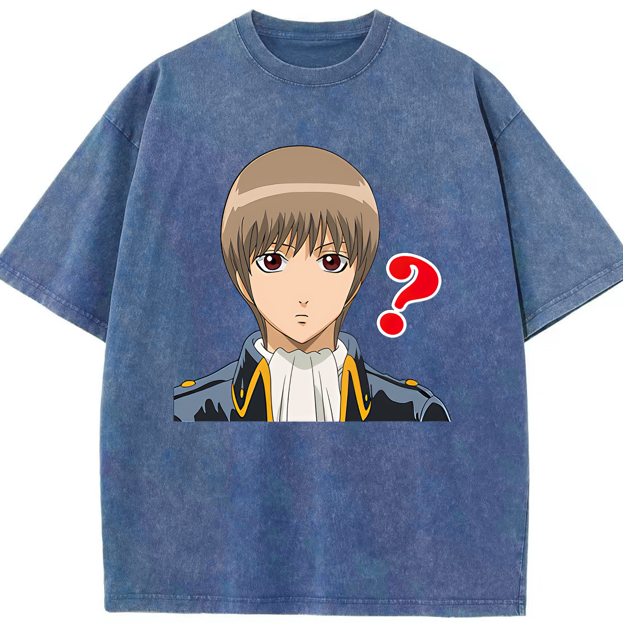 （画像用） ぎんたま 坂田銀時（さかたぎんとき） 神楽 志村新八（しむら しんぱち） GINTAMA Sakata Gintoki Kagura Shimura Shinpachi 綿100% ヴィンテージ風 半袖Tシャツ（フロントプリント）