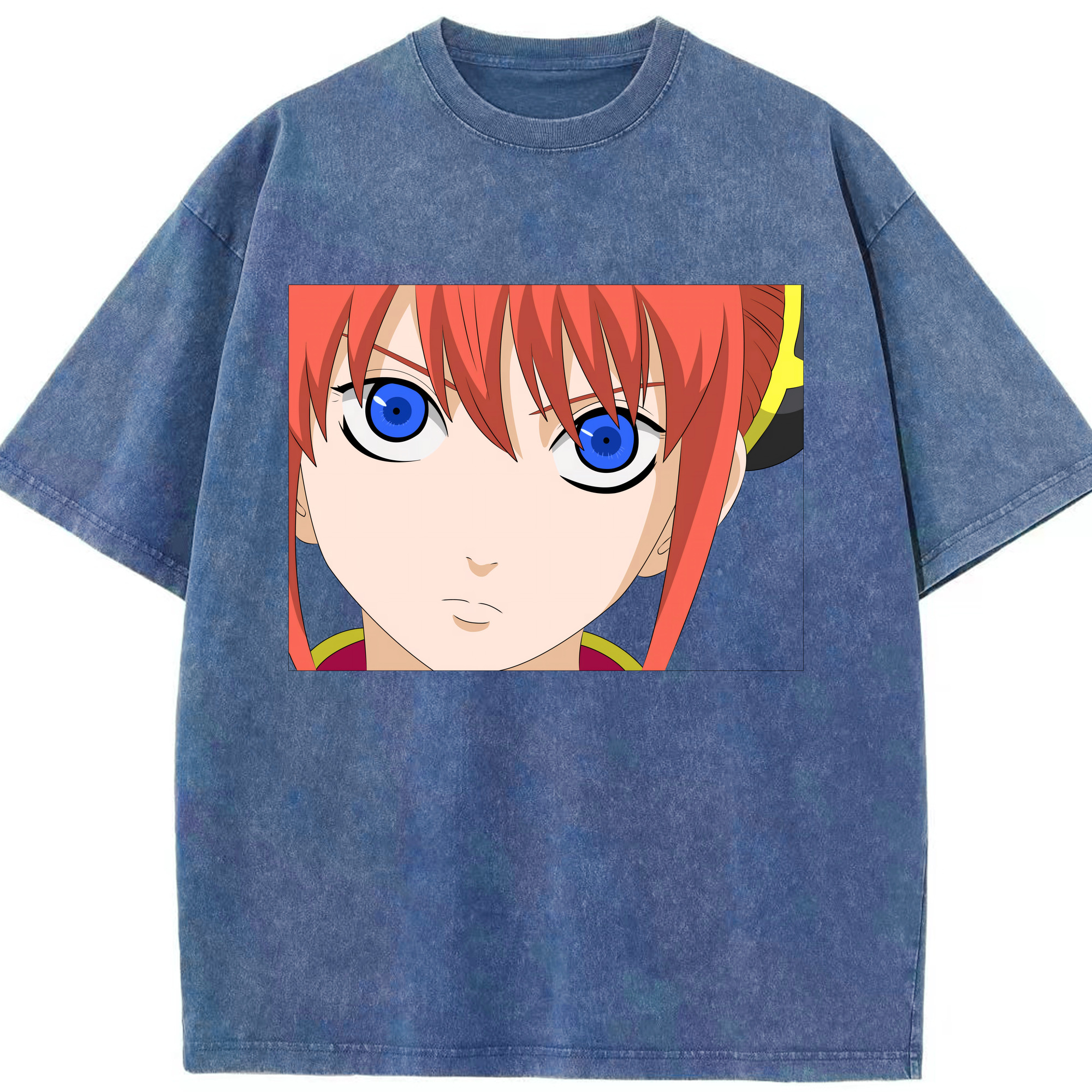 （画像用） ぎんたま 坂田銀時（さかたぎんとき） 神楽 志村新八（しむら しんぱち） GINTAMA Sakata Gintoki Kagura Shimura Shinpachi 綿100% ヴィンテージ風 半袖Tシャツ（フロントプリント）