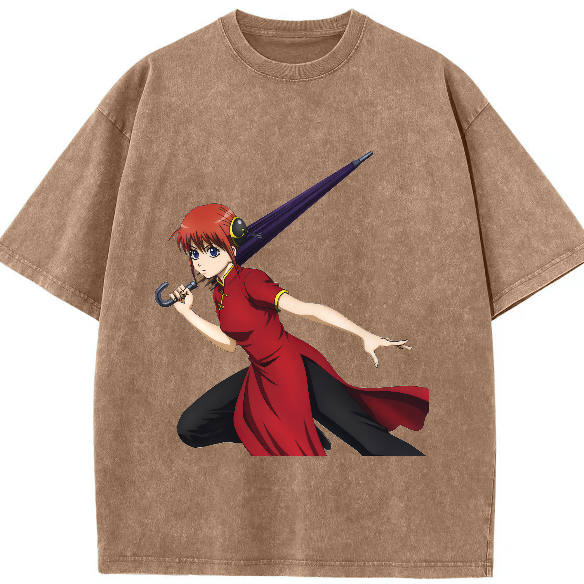 （画像用） ぎんたま 坂田銀時（さかたぎんとき） 神楽 志村新八（しむら しんぱち） GINTAMA Sakata Gintoki Kagura Shimura Shinpachi 綿100% ヴィンテージ風 半袖Tシャツ（フロントプリント）