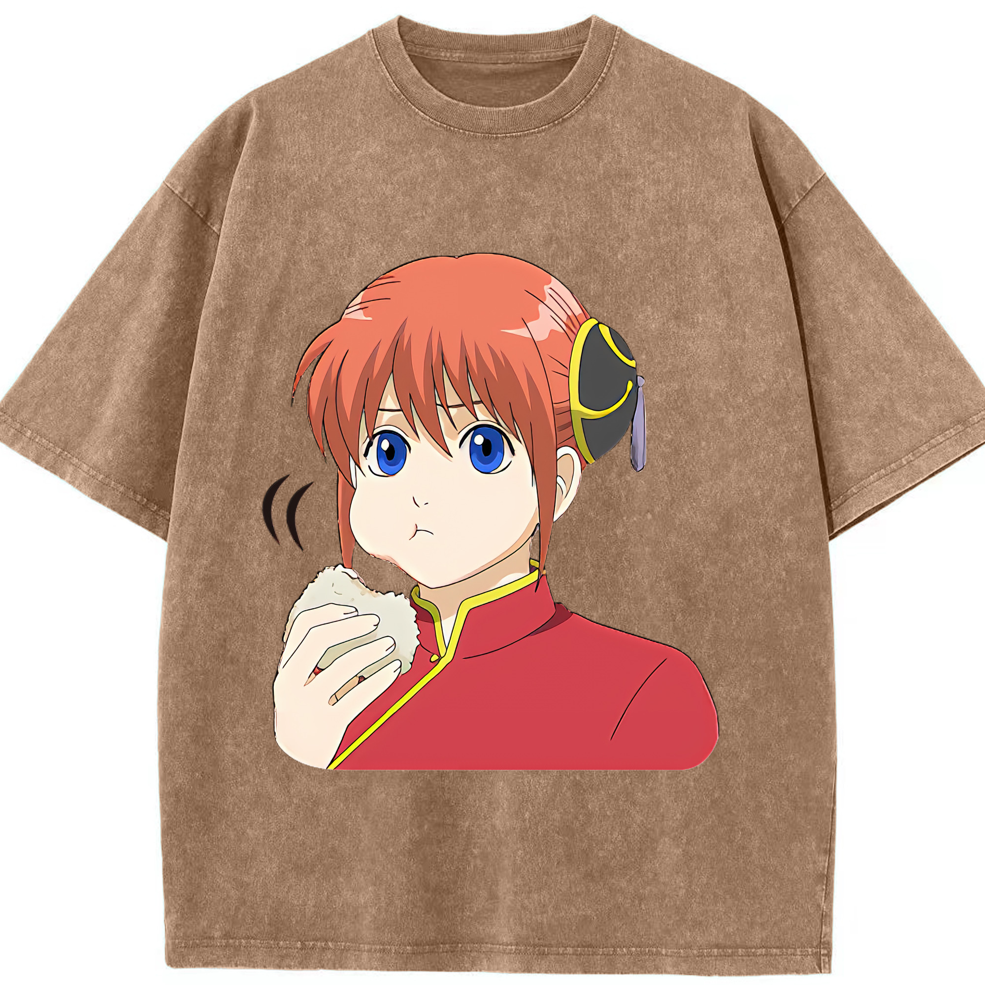 （画像用） ぎんたま 坂田銀時（さかたぎんとき） 神楽 志村新八（しむら しんぱち） GINTAMA Sakata Gintoki Kagura Shimura Shinpachi 綿100% ヴィンテージ風 半袖Tシャツ（フロントプリント）