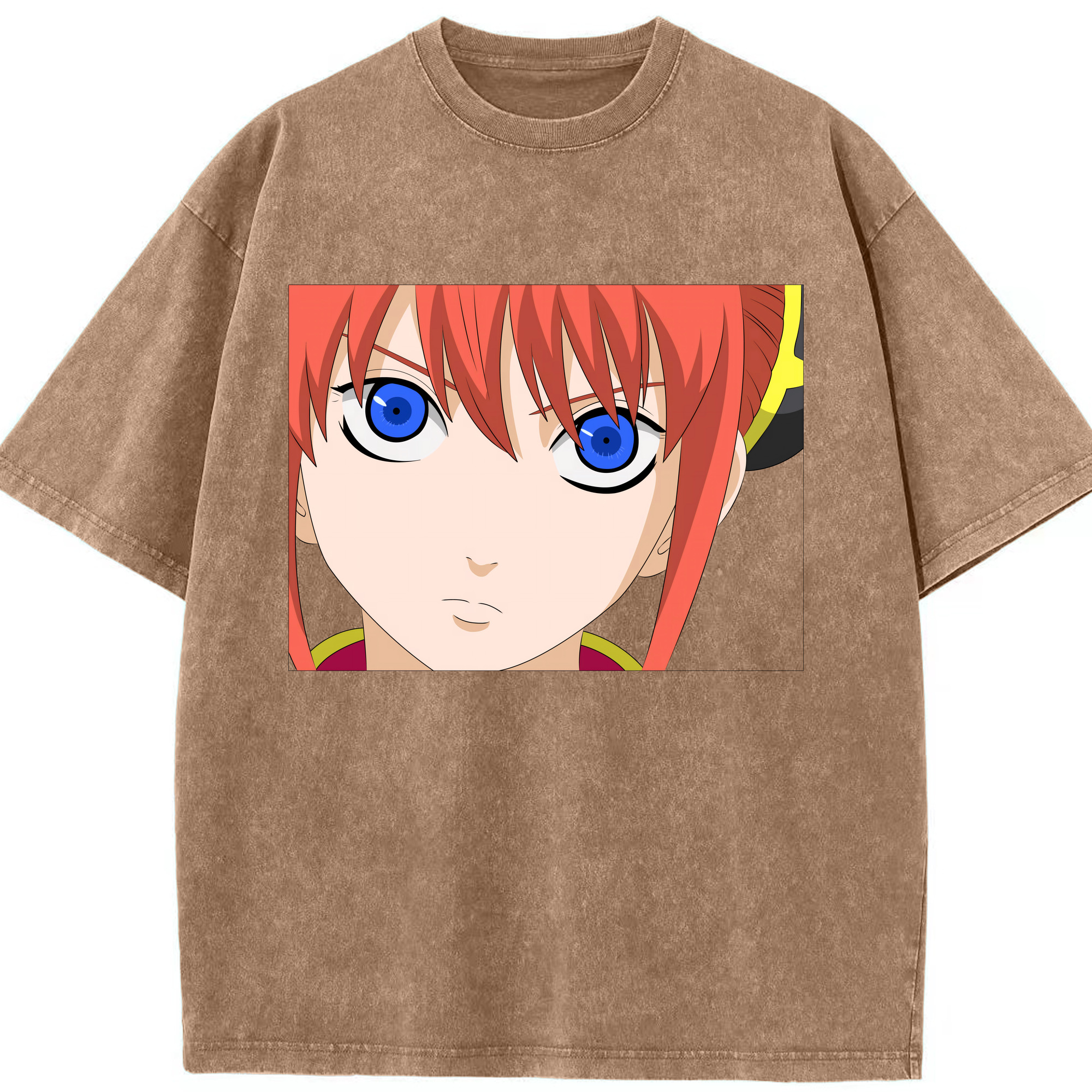 （画像用） ぎんたま 坂田銀時（さかたぎんとき） 神楽 志村新八（しむら しんぱち） GINTAMA Sakata Gintoki Kagura Shimura Shinpachi 綿100% ヴィンテージ風 半袖Tシャツ（フロントプリント）
