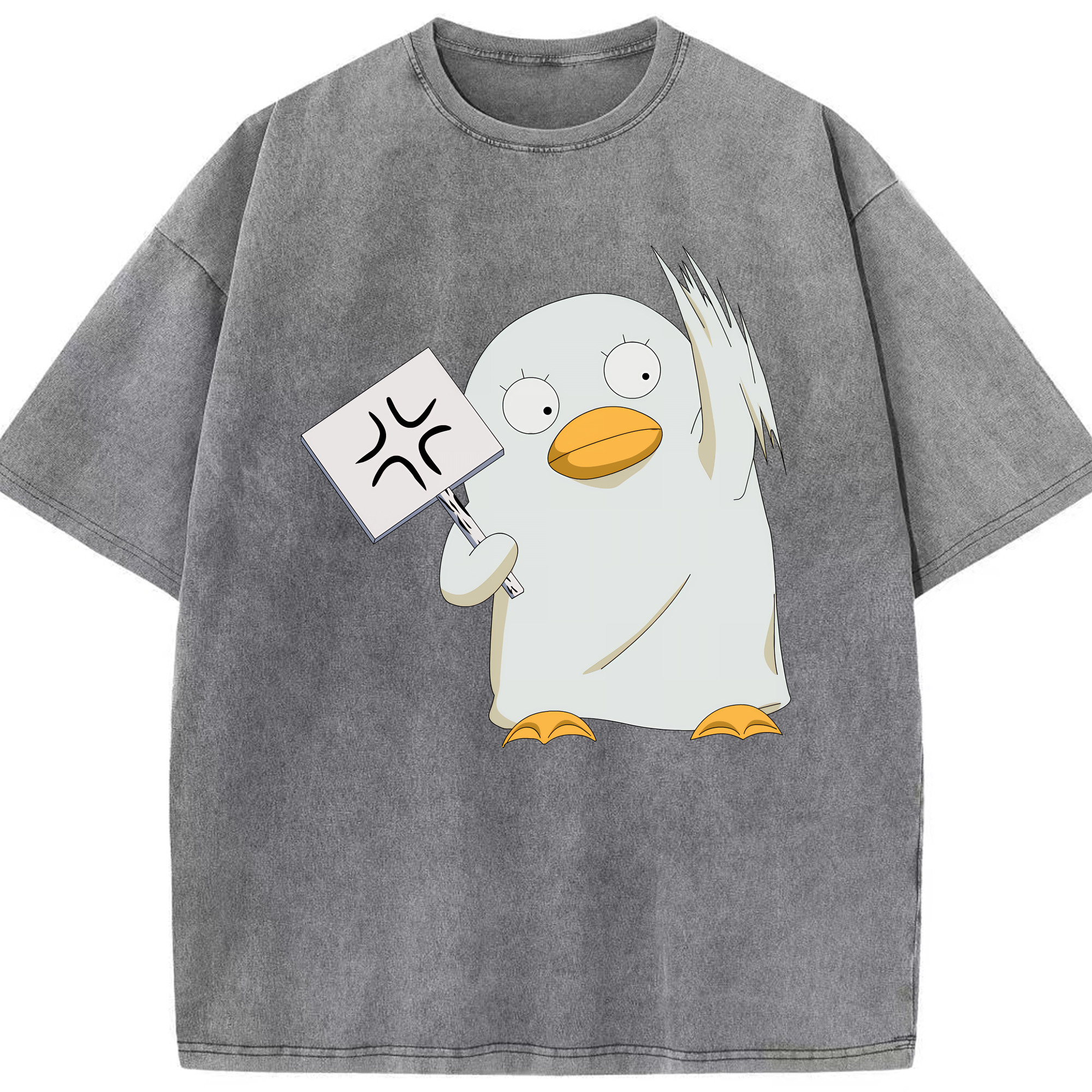 （画像用） ぎんたま 坂田銀時（さかたぎんとき） 神楽 志村新八（しむら しんぱち） GINTAMA Sakata Gintoki Kagura Shimura Shinpachi 綿100% ヴィンテージ風 半袖Tシャツ（フロントプリント）