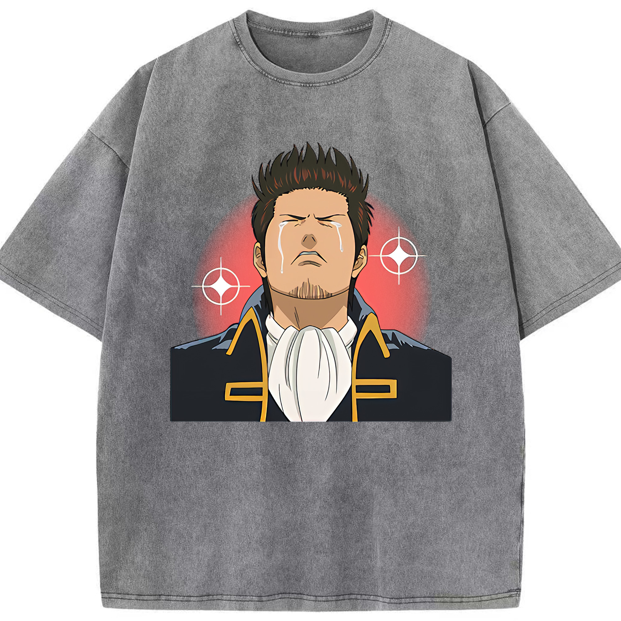 （画像用） ぎんたま 坂田銀時（さかたぎんとき） 神楽 志村新八（しむら しんぱち） GINTAMA Sakata Gintoki Kagura Shimura Shinpachi 綿100% ヴィンテージ風 半袖Tシャツ（フロントプリント）