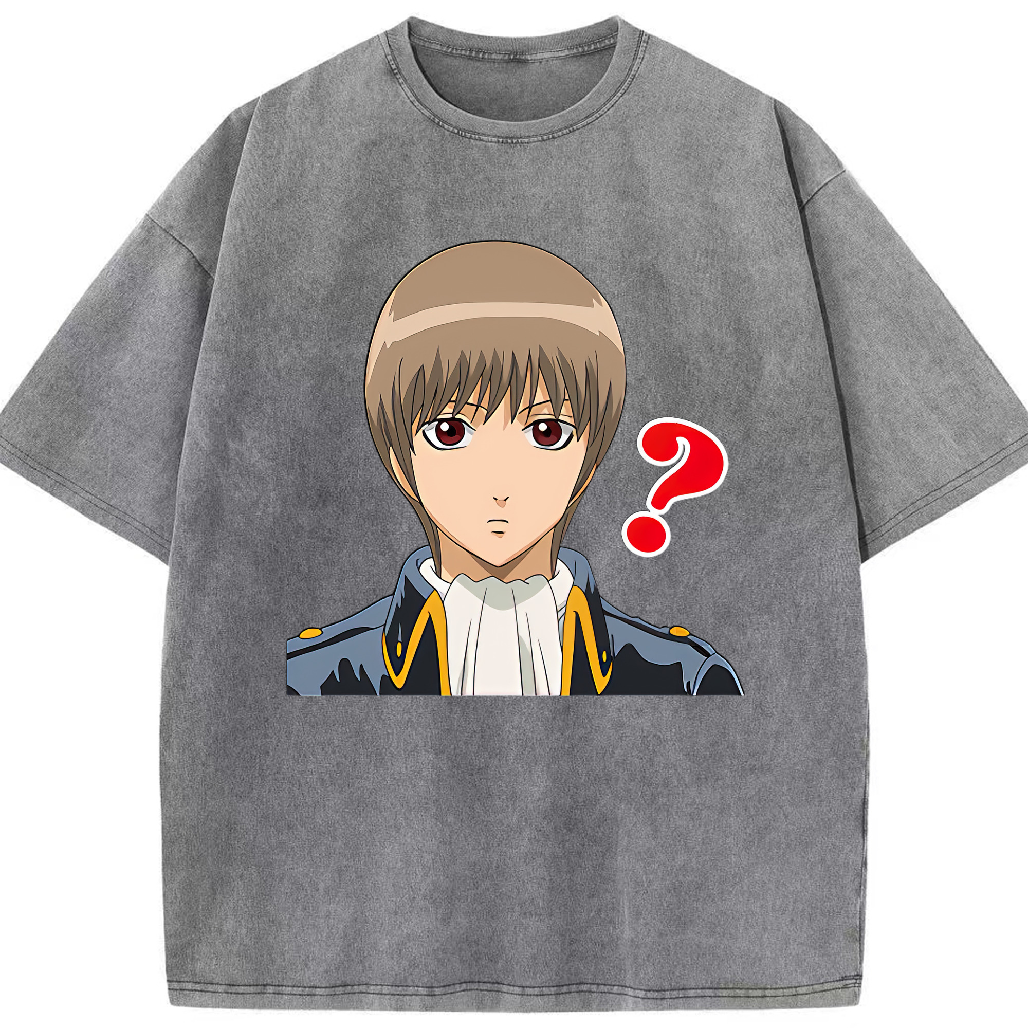 （画像用） ぎんたま 坂田銀時（さかたぎんとき） 神楽 志村新八（しむら しんぱち） GINTAMA Sakata Gintoki Kagura Shimura Shinpachi 綿100% ヴィンテージ風 半袖Tシャツ（フロントプリント）