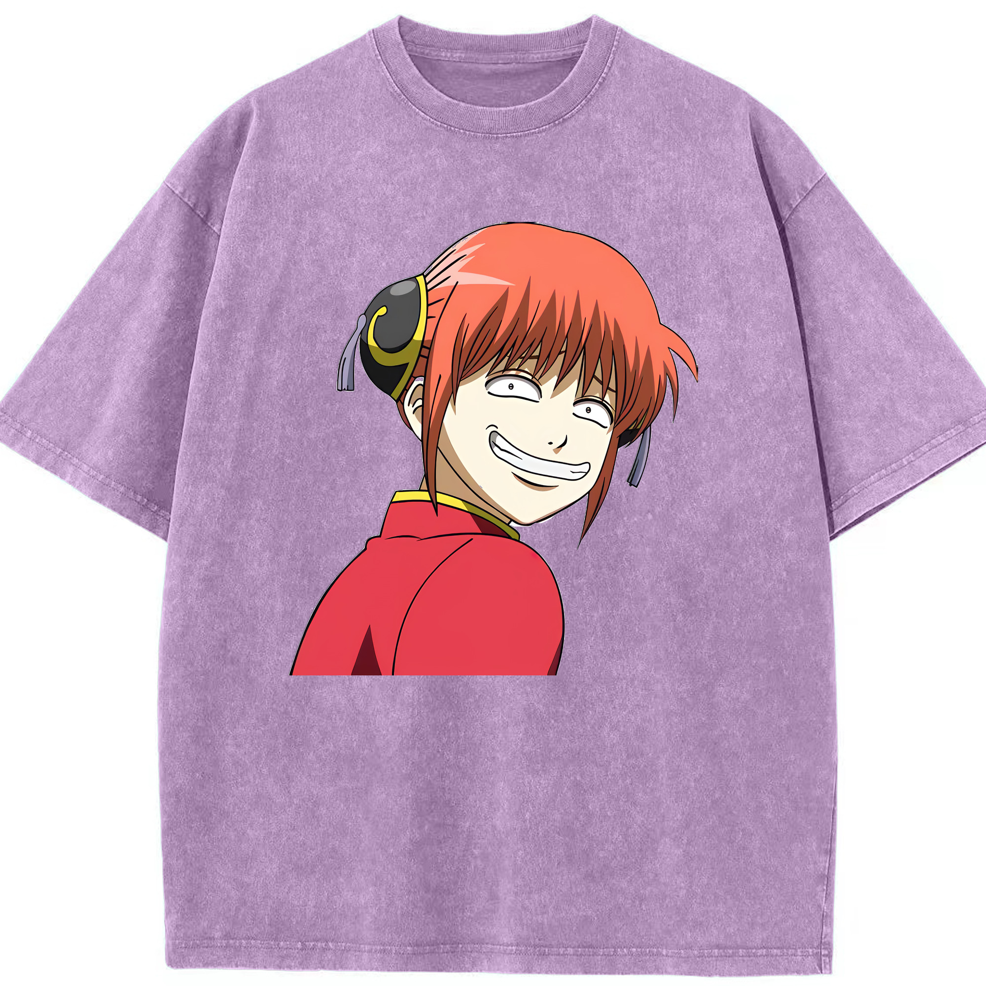 （画像用） ぎんたま 坂田銀時（さかたぎんとき） 神楽 志村新八（しむら しんぱち） GINTAMA Sakata Gintoki Kagura Shimura Shinpachi 綿100% ヴィンテージ風 半袖Tシャツ（フロントプリント）