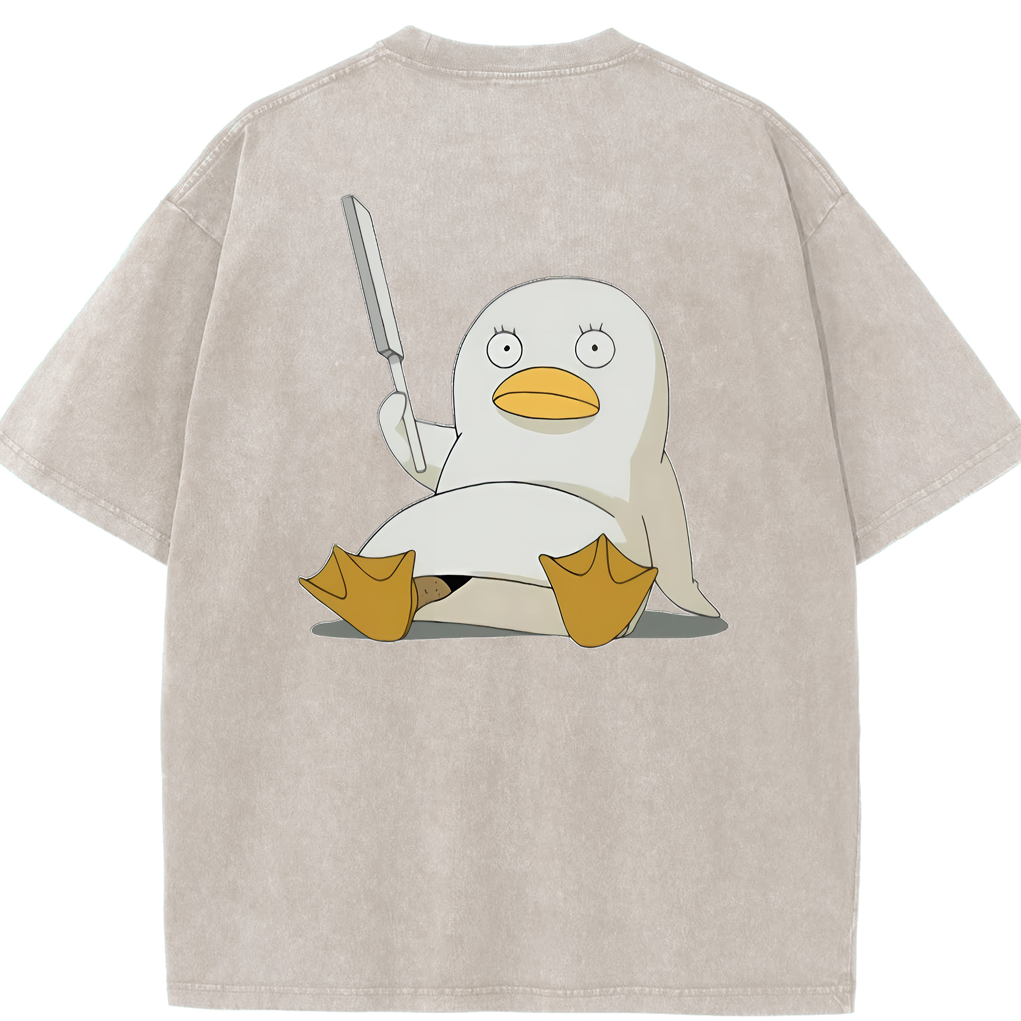 （画像用） ぎんたま 坂田銀時（さかたぎんとき） 神楽 志村新八（しむら しんぱち） GINTAMA Sakata Gintoki Kagura Shimura Shinpachi 綿100% ヴィンテージ風 半袖Tシャツ（背面プリント）