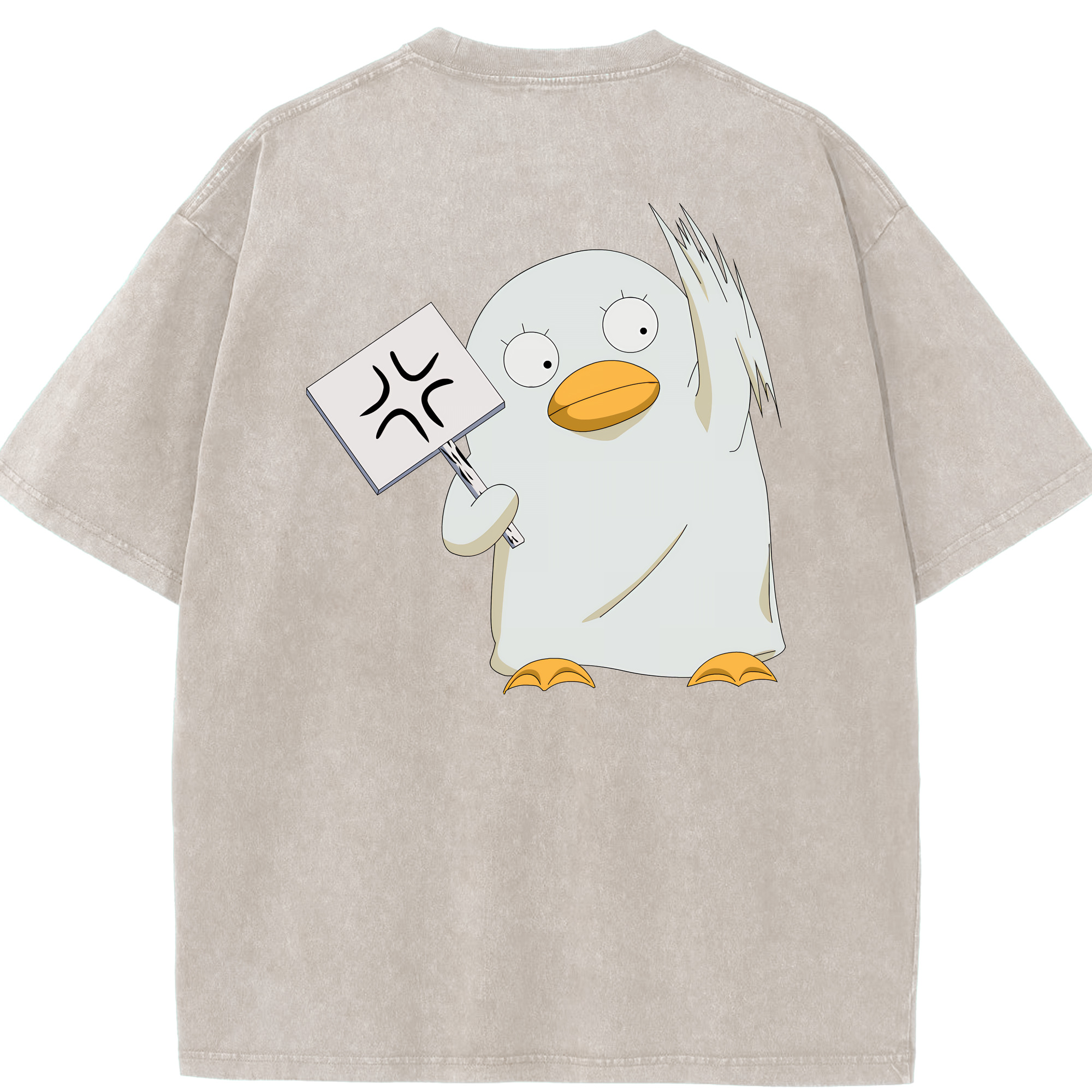 （画像用） ぎんたま 坂田銀時（さかたぎんとき） 神楽 志村新八（しむら しんぱち） GINTAMA Sakata Gintoki Kagura Shimura Shinpachi 綿100% ヴィンテージ風 半袖Tシャツ（背面プリント）