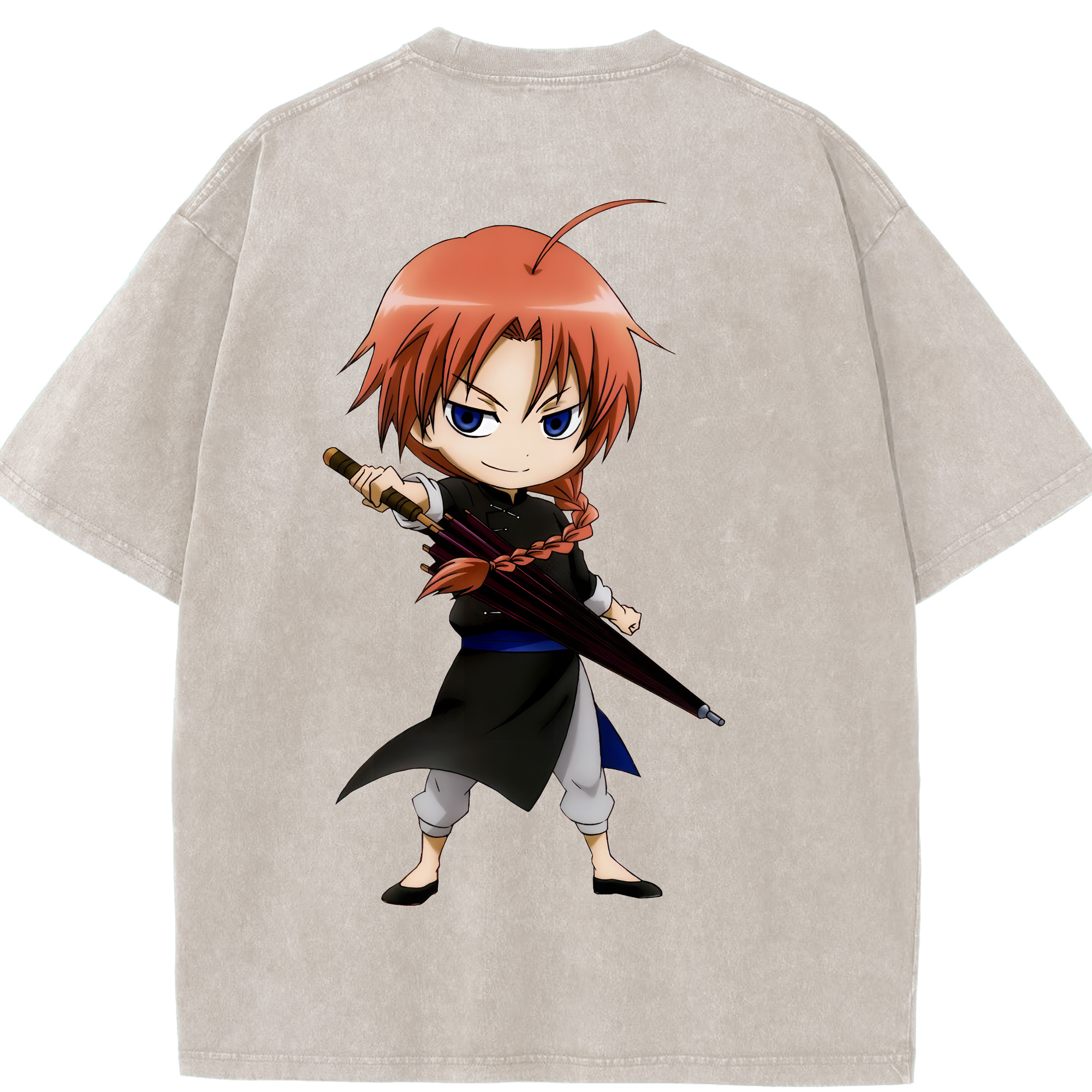 （画像用） ぎんたま 坂田銀時（さかたぎんとき） 神楽 志村新八（しむら しんぱち） GINTAMA Sakata Gintoki Kagura Shimura Shinpachi 綿100% ヴィンテージ風 半袖Tシャツ（背面プリント）