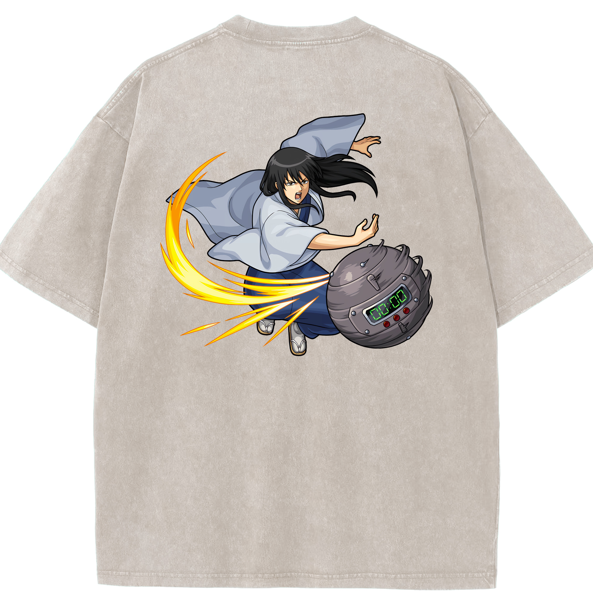 （画像用） ぎんたま 坂田銀時（さかたぎんとき） 神楽 志村新八（しむら しんぱち） GINTAMA Sakata Gintoki Kagura Shimura Shinpachi 綿100% ヴィンテージ風 半袖Tシャツ（背面プリント）