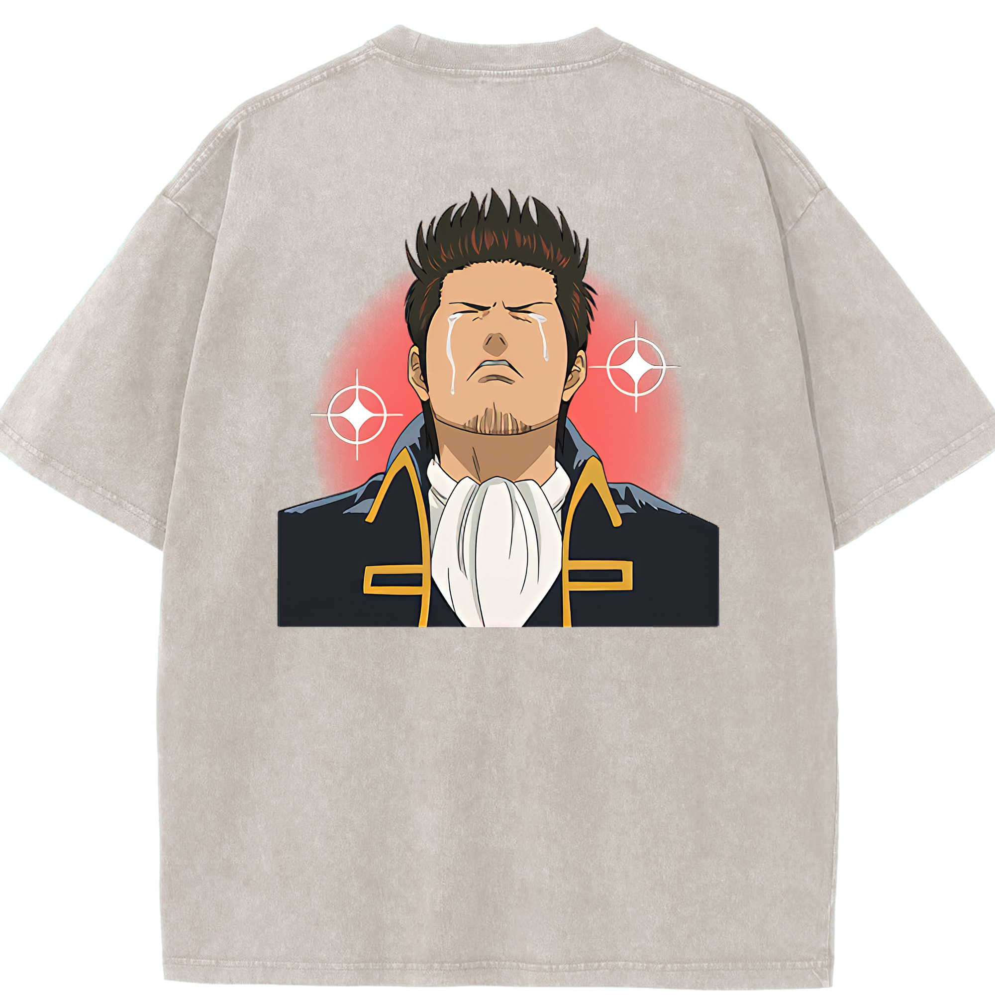 （画像用） ぎんたま 坂田銀時（さかたぎんとき） 神楽 志村新八（しむら しんぱち） GINTAMA Sakata Gintoki Kagura Shimura Shinpachi 綿100% ヴィンテージ風 半袖Tシャツ（背面プリント）