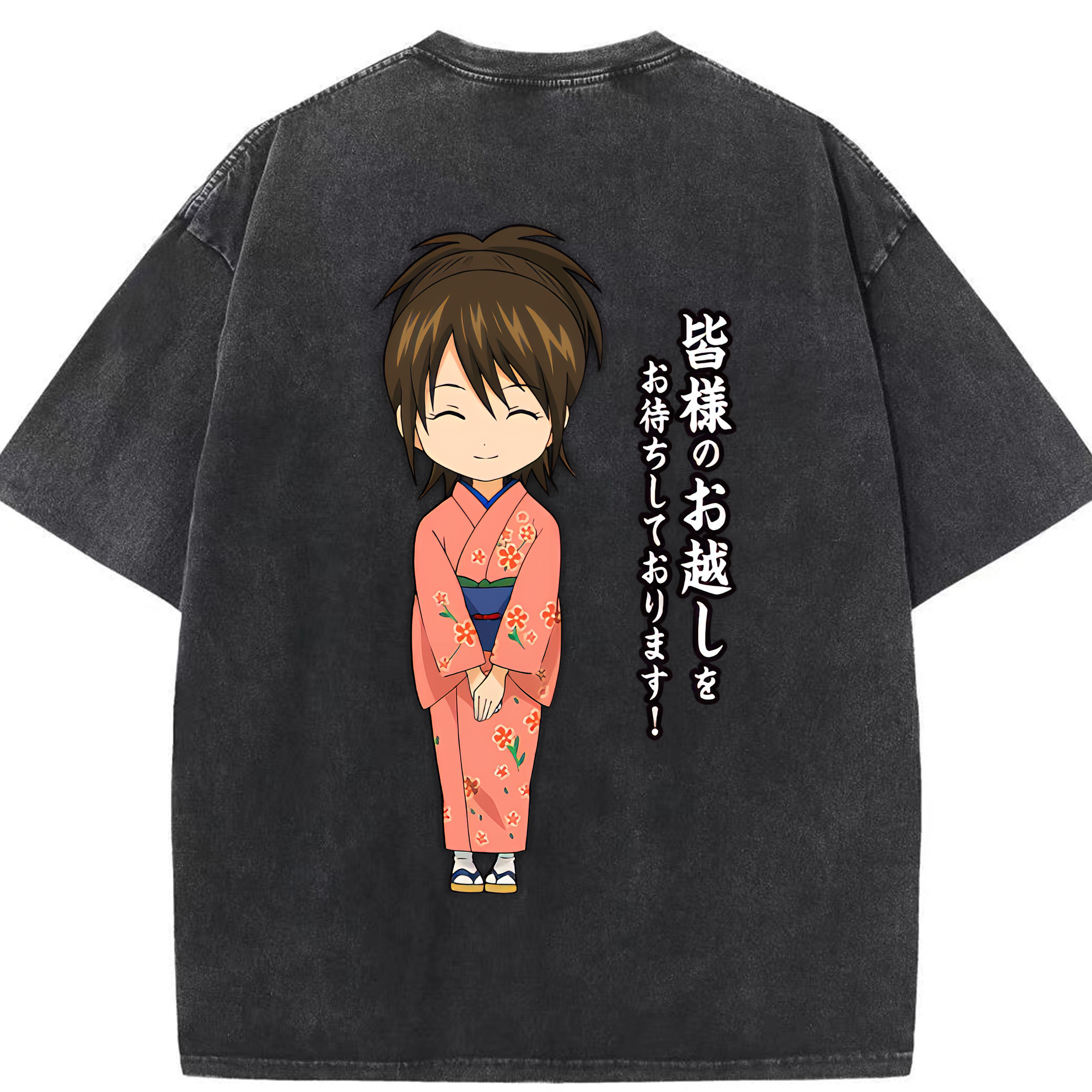 （画像用） ぎんたま 坂田銀時（さかたぎんとき） 神楽 志村新八（しむら しんぱち） GINTAMA Sakata Gintoki Kagura Shimura Shinpachi 綿100% ヴィンテージ風 半袖Tシャツ（背面プリント）