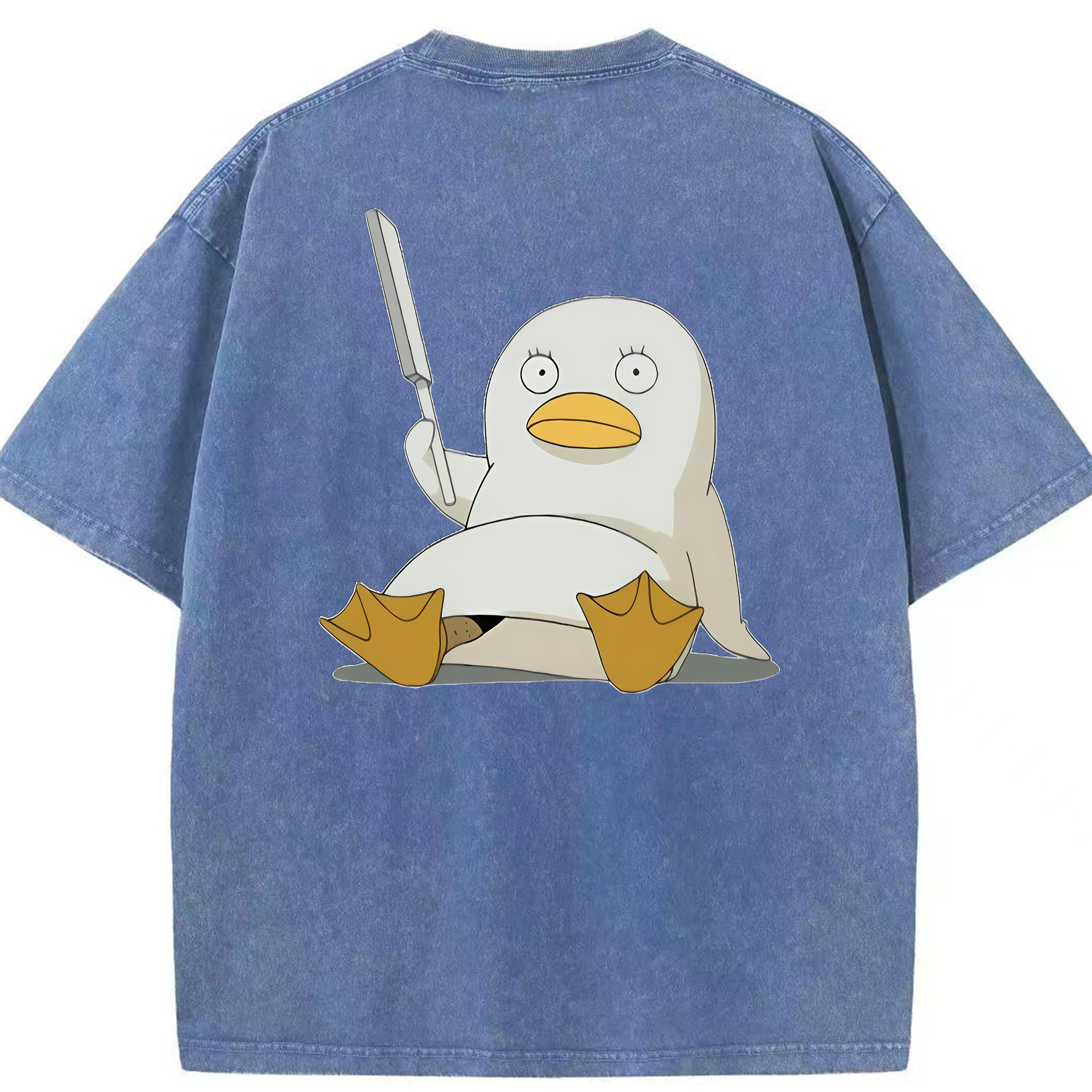 （画像用） ぎんたま 坂田銀時（さかたぎんとき） 神楽 志村新八（しむら しんぱち） GINTAMA Sakata Gintoki Kagura Shimura Shinpachi 綿100% ヴィンテージ風 半袖Tシャツ（背面プリント）