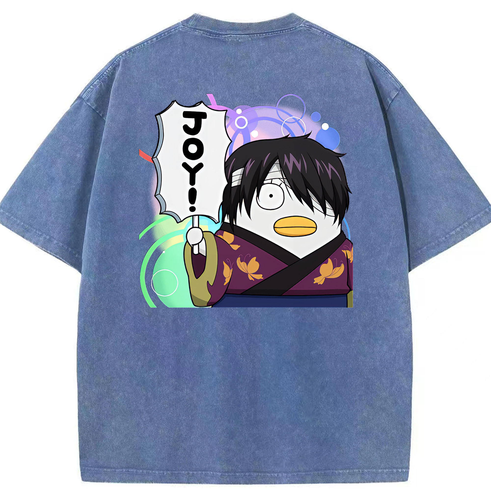（画像用） ぎんたま 坂田銀時（さかたぎんとき） 神楽 志村新八（しむら しんぱち） GINTAMA Sakata Gintoki Kagura Shimura Shinpachi 綿100% ヴィンテージ風 半袖Tシャツ（背面プリント）