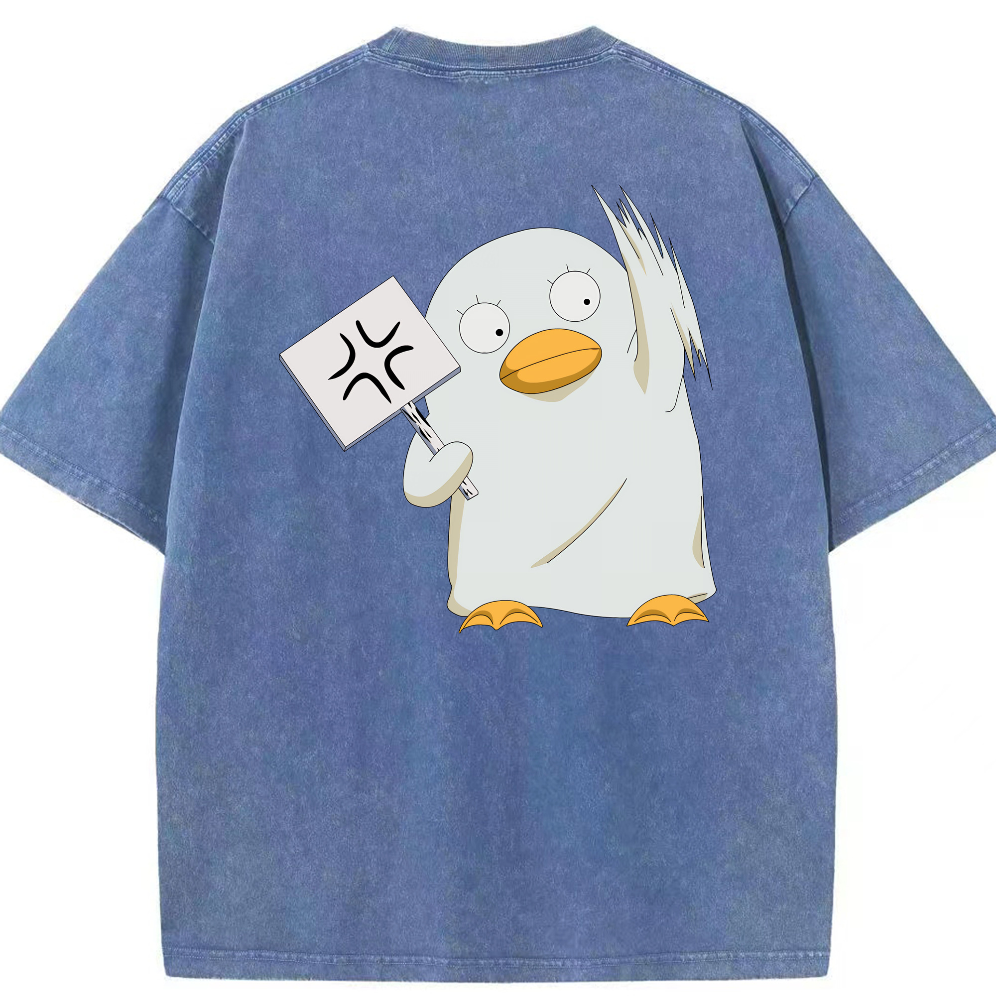 （画像用） ぎんたま 坂田銀時（さかたぎんとき） 神楽 志村新八（しむら しんぱち） GINTAMA Sakata Gintoki Kagura Shimura Shinpachi 綿100% ヴィンテージ風 半袖Tシャツ（背面プリント）