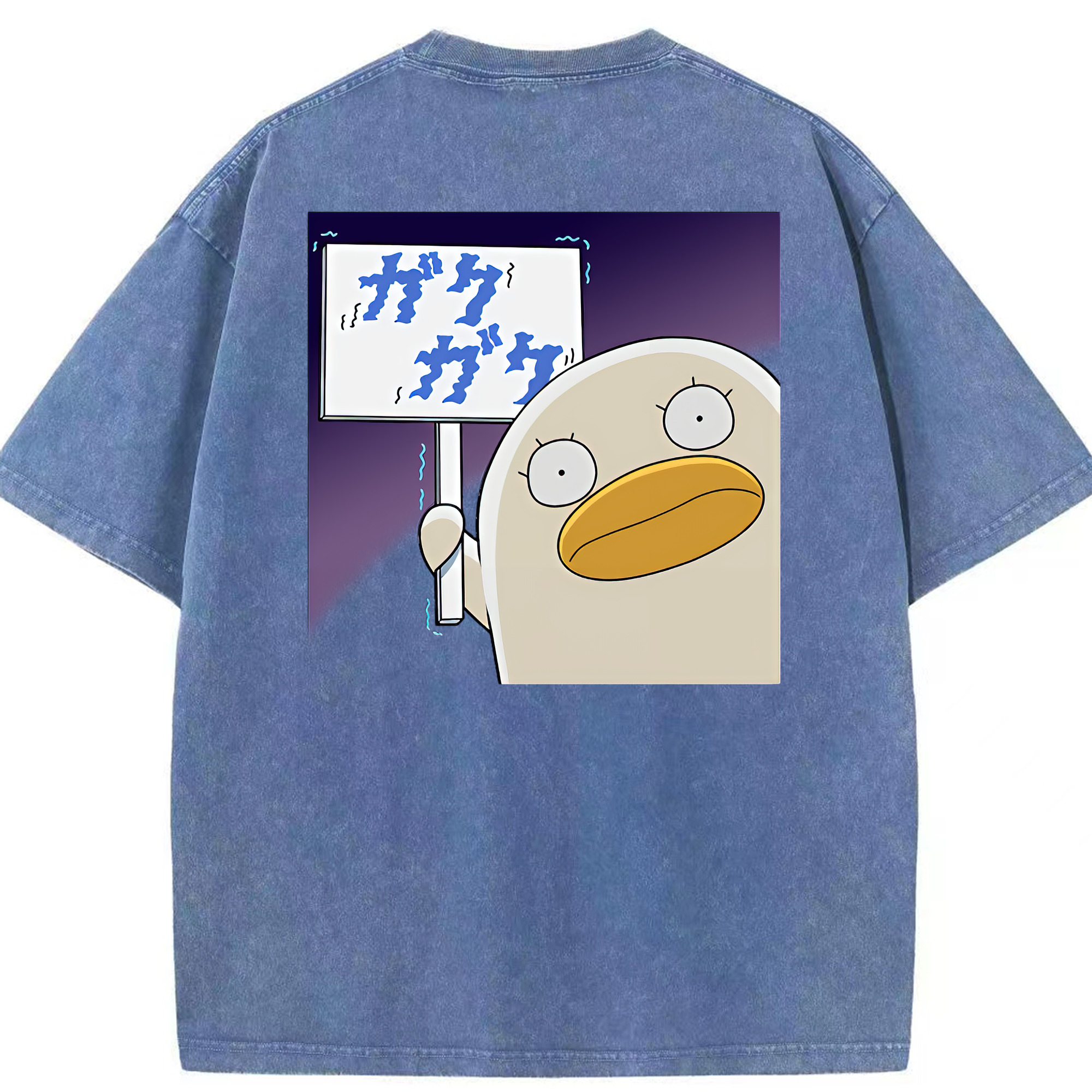 （画像用） ぎんたま 坂田銀時（さかたぎんとき） 神楽 志村新八（しむら しんぱち） GINTAMA Sakata Gintoki Kagura Shimura Shinpachi 綿100% ヴィンテージ風 半袖Tシャツ（背面プリント）