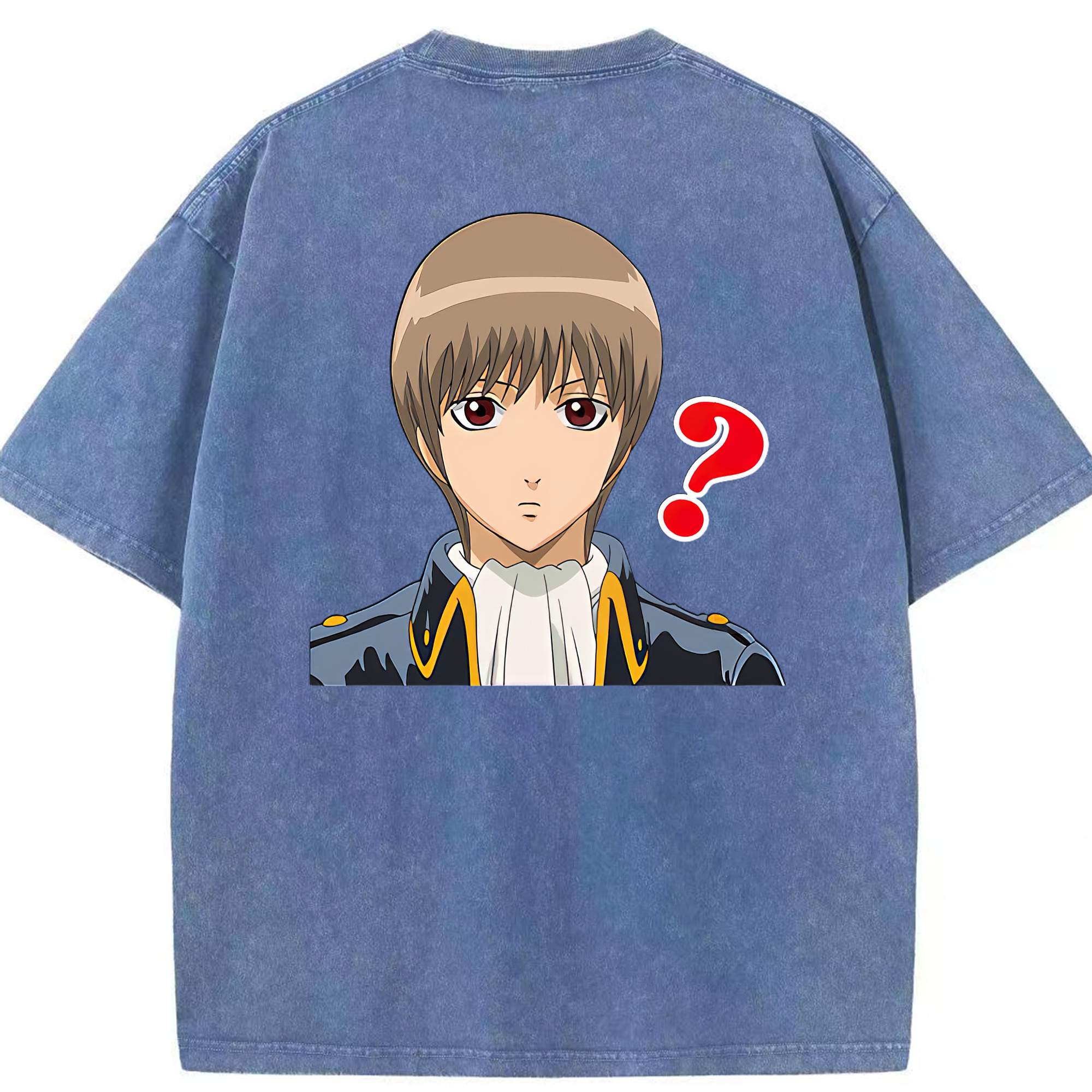 （画像用） ぎんたま 坂田銀時（さかたぎんとき） 神楽 志村新八（しむら しんぱち） GINTAMA Sakata Gintoki Kagura Shimura Shinpachi 綿100% ヴィンテージ風 半袖Tシャツ（背面プリント）