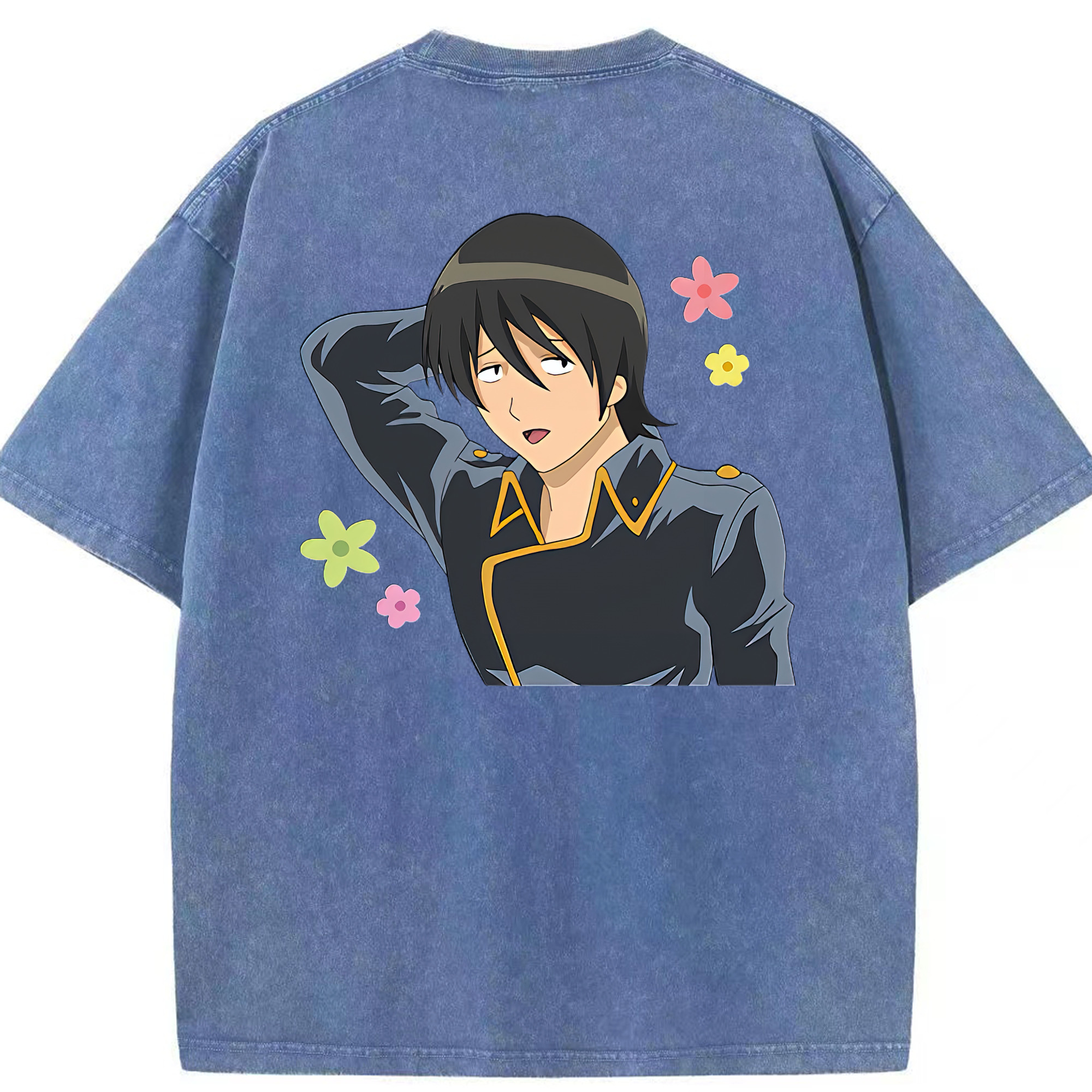 （画像用） ぎんたま 坂田銀時（さかたぎんとき） 神楽 志村新八（しむら しんぱち） GINTAMA Sakata Gintoki Kagura Shimura Shinpachi 綿100% ヴィンテージ風 半袖Tシャツ（背面プリント）