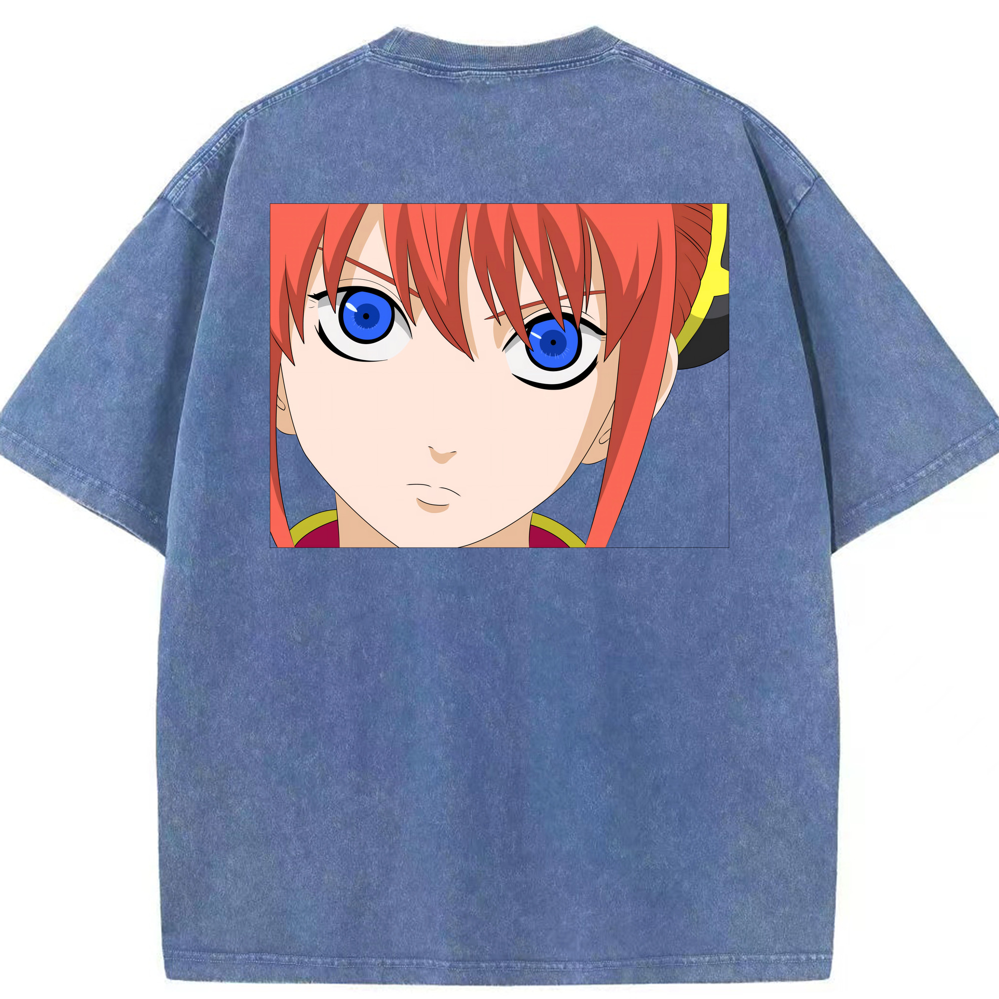 （画像用） ぎんたま 坂田銀時（さかたぎんとき） 神楽 志村新八（しむら しんぱち） GINTAMA Sakata Gintoki Kagura Shimura Shinpachi 綿100% ヴィンテージ風 半袖Tシャツ（背面プリント）