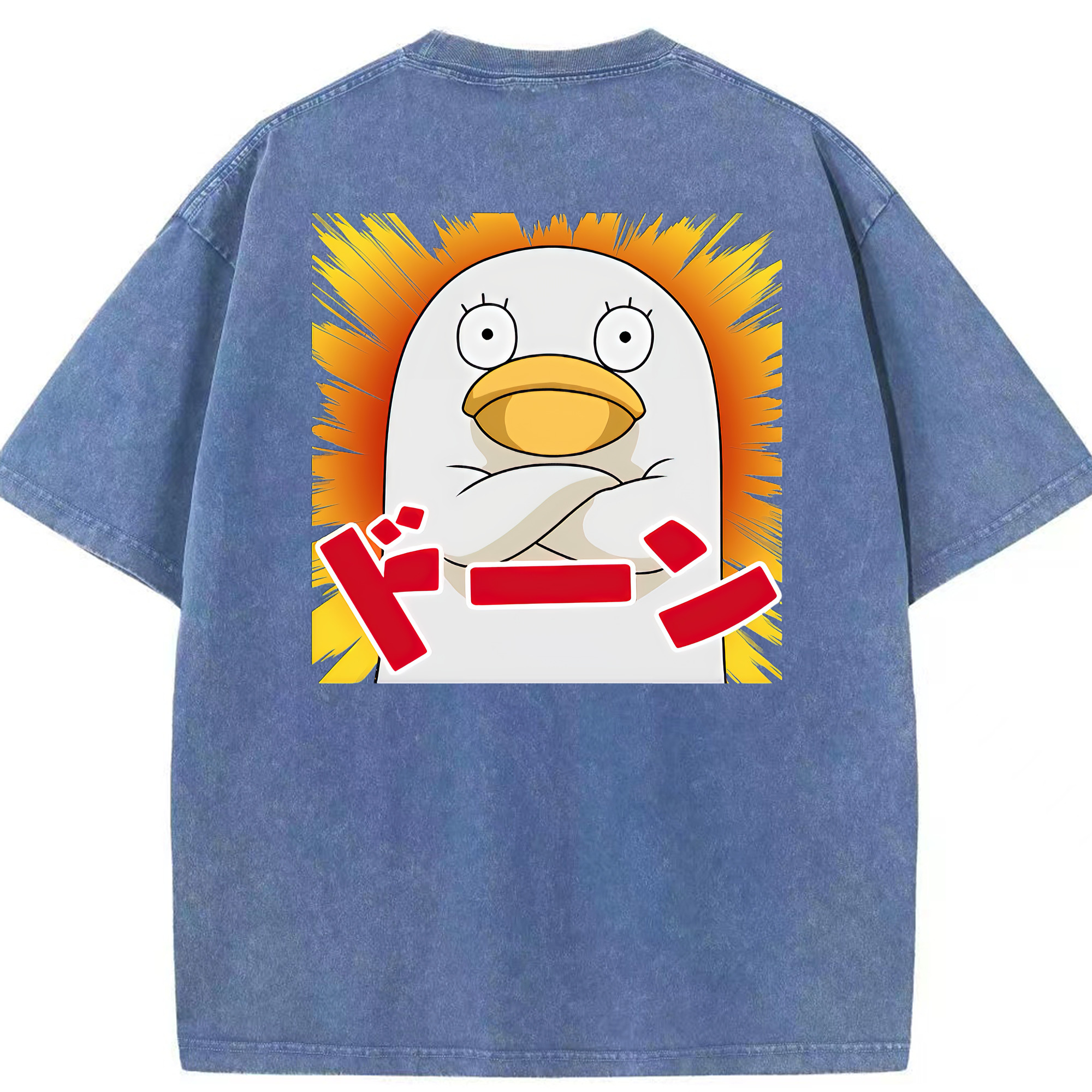 （画像用） ぎんたま 坂田銀時（さかたぎんとき） 神楽 志村新八（しむら しんぱち） GINTAMA Sakata Gintoki Kagura Shimura Shinpachi 綿100% ヴィンテージ風 半袖Tシャツ（背面プリント）
