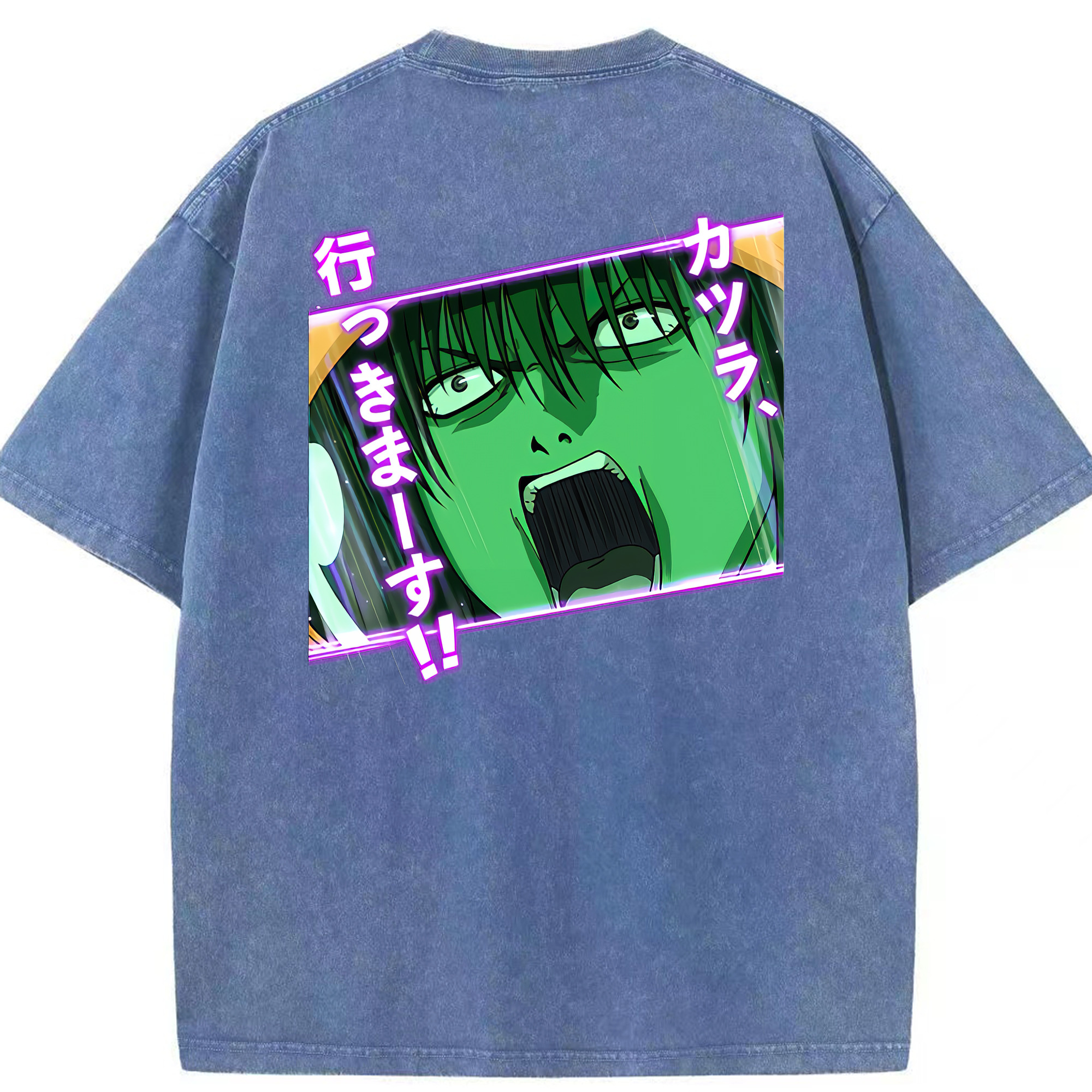 （画像用） ぎんたま 坂田銀時（さかたぎんとき） 神楽 志村新八（しむら しんぱち） GINTAMA Sakata Gintoki Kagura Shimura Shinpachi 綿100% ヴィンテージ風 半袖Tシャツ（背面プリント）