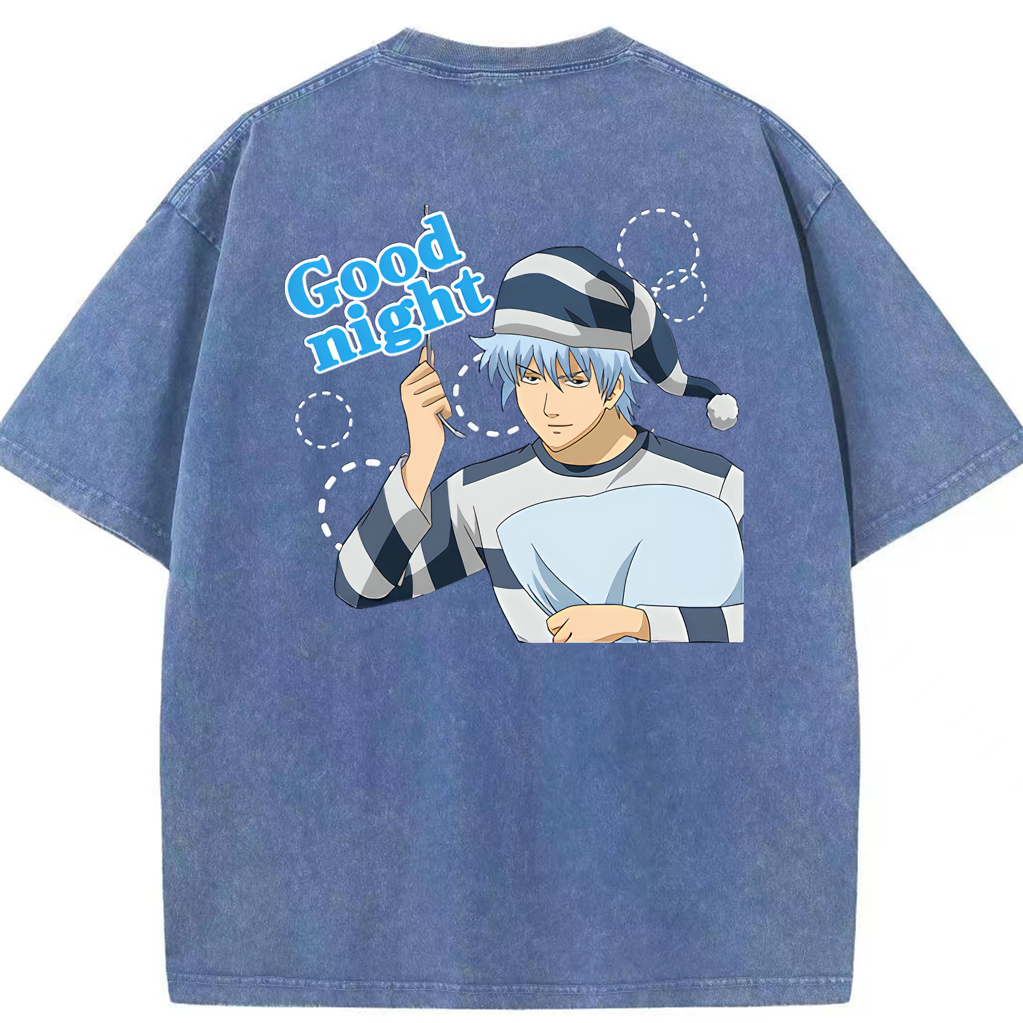 （画像用） ぎんたま 坂田銀時（さかたぎんとき） 神楽 志村新八（しむら しんぱち） GINTAMA Sakata Gintoki Kagura Shimura Shinpachi 綿100% ヴィンテージ風 半袖Tシャツ（背面プリント）