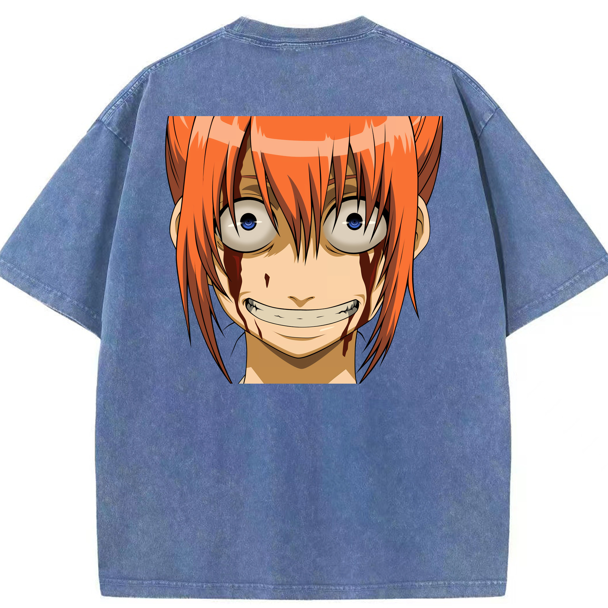 （画像用） ぎんたま 坂田銀時（さかたぎんとき） 神楽 志村新八（しむら しんぱち） GINTAMA Sakata Gintoki Kagura Shimura Shinpachi 綿100% ヴィンテージ風 半袖Tシャツ（背面プリント）