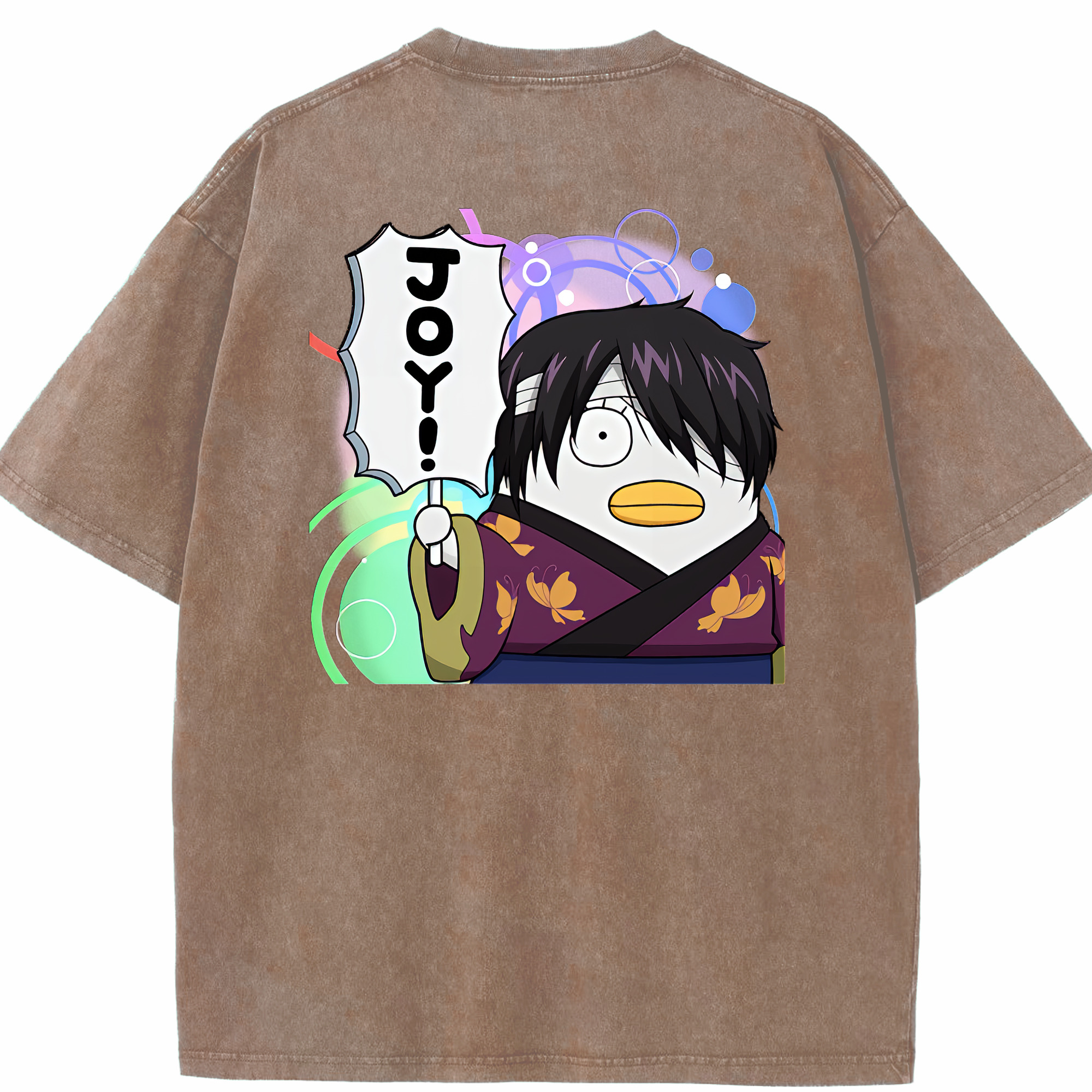 （画像用） ぎんたま 坂田銀時（さかたぎんとき） 神楽 志村新八（しむら しんぱち） GINTAMA Sakata Gintoki Kagura Shimura Shinpachi 綿100% ヴィンテージ風 半袖Tシャツ（背面プリント）