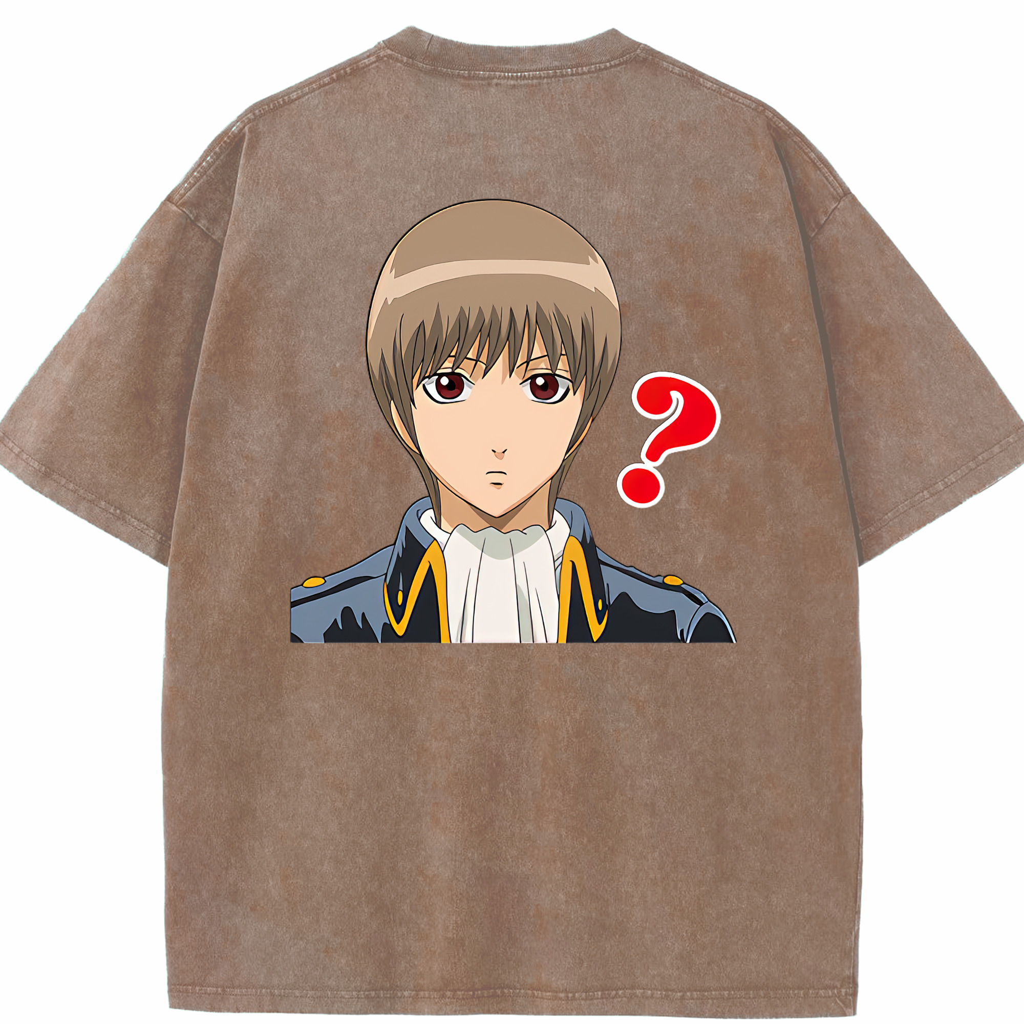 （画像用） ぎんたま 坂田銀時（さかたぎんとき） 神楽 志村新八（しむら しんぱち） GINTAMA Sakata Gintoki Kagura Shimura Shinpachi 綿100% ヴィンテージ風 半袖Tシャツ（背面プリント）