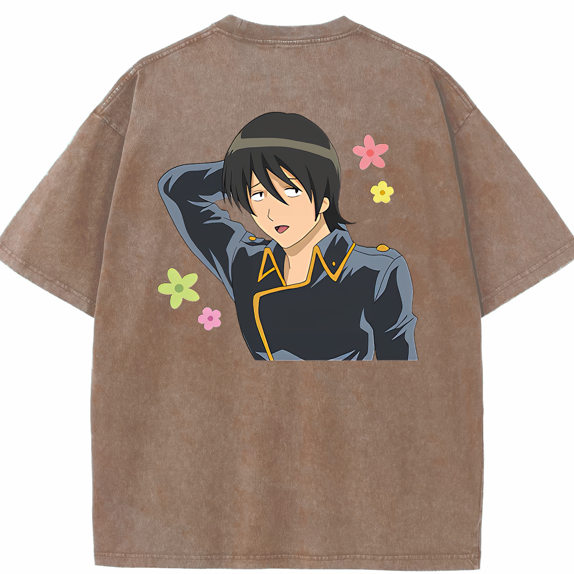 （画像用） ぎんたま 坂田銀時（さかたぎんとき） 神楽 志村新八（しむら しんぱち） GINTAMA Sakata Gintoki Kagura Shimura Shinpachi 綿100% ヴィンテージ風 半袖Tシャツ（背面プリント）