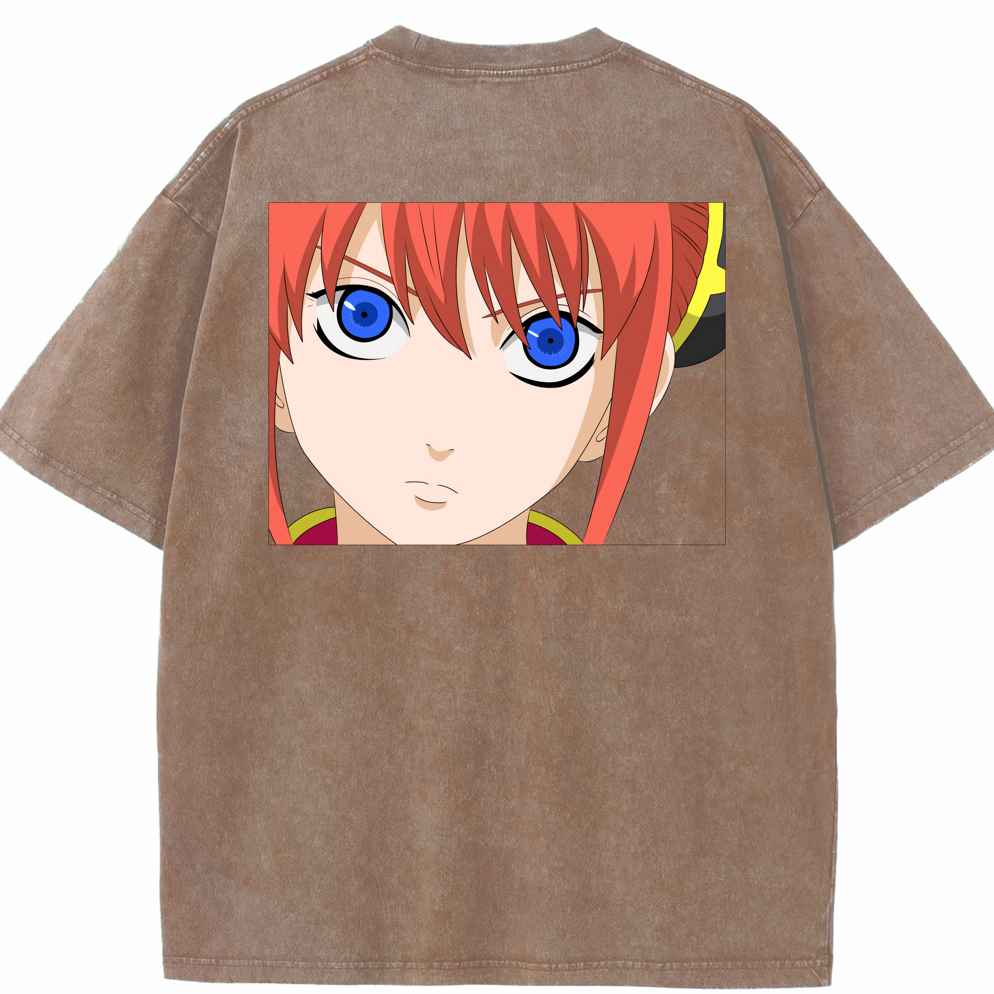 （画像用） ぎんたま 坂田銀時（さかたぎんとき） 神楽 志村新八（しむら しんぱち） GINTAMA Sakata Gintoki Kagura Shimura Shinpachi 綿100% ヴィンテージ風 半袖Tシャツ（背面プリント）