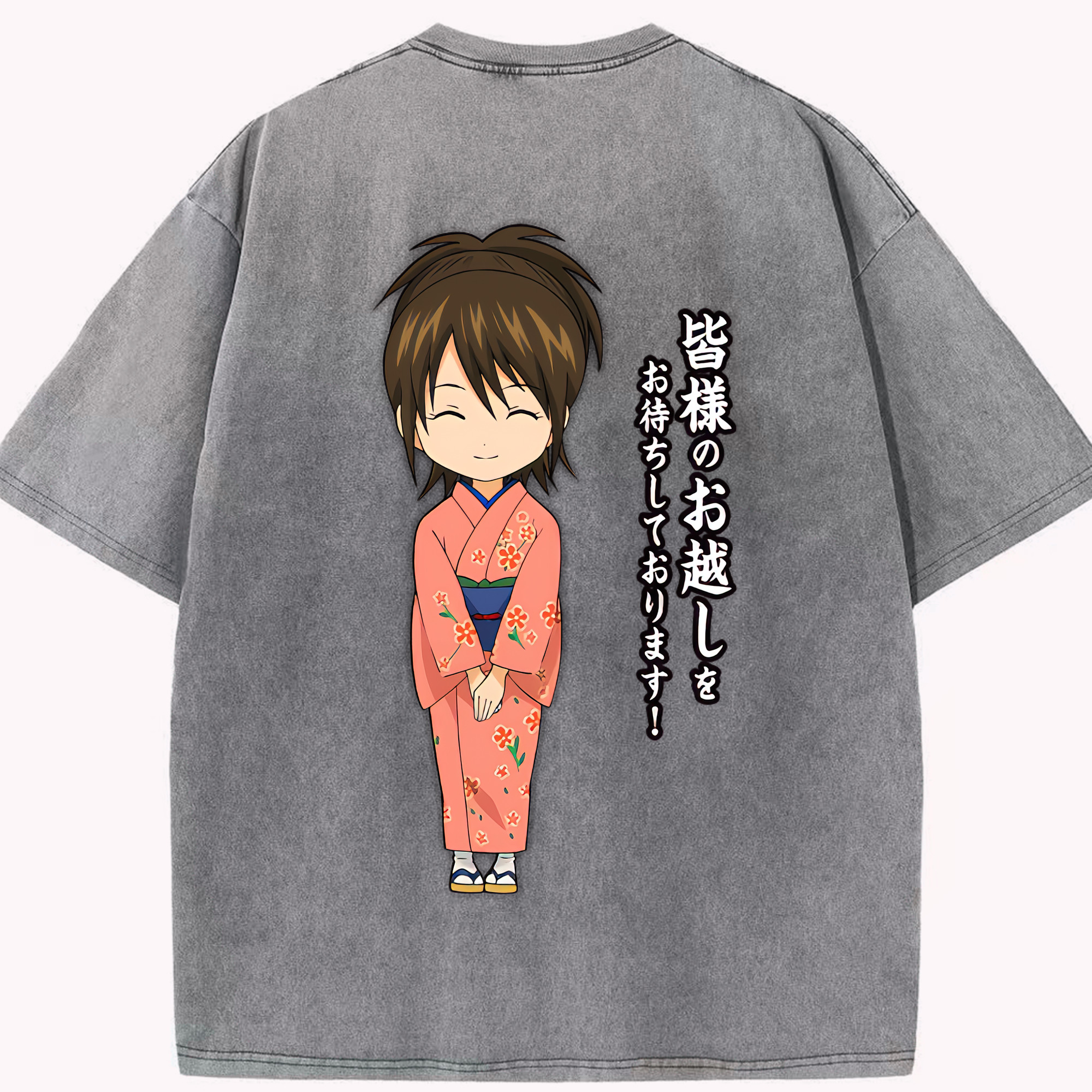 （画像用） ぎんたま 坂田銀時（さかたぎんとき） 神楽 志村新八（しむら しんぱち） GINTAMA Sakata Gintoki Kagura Shimura Shinpachi 綿100% ヴィンテージ風 半袖Tシャツ（背面プリント）