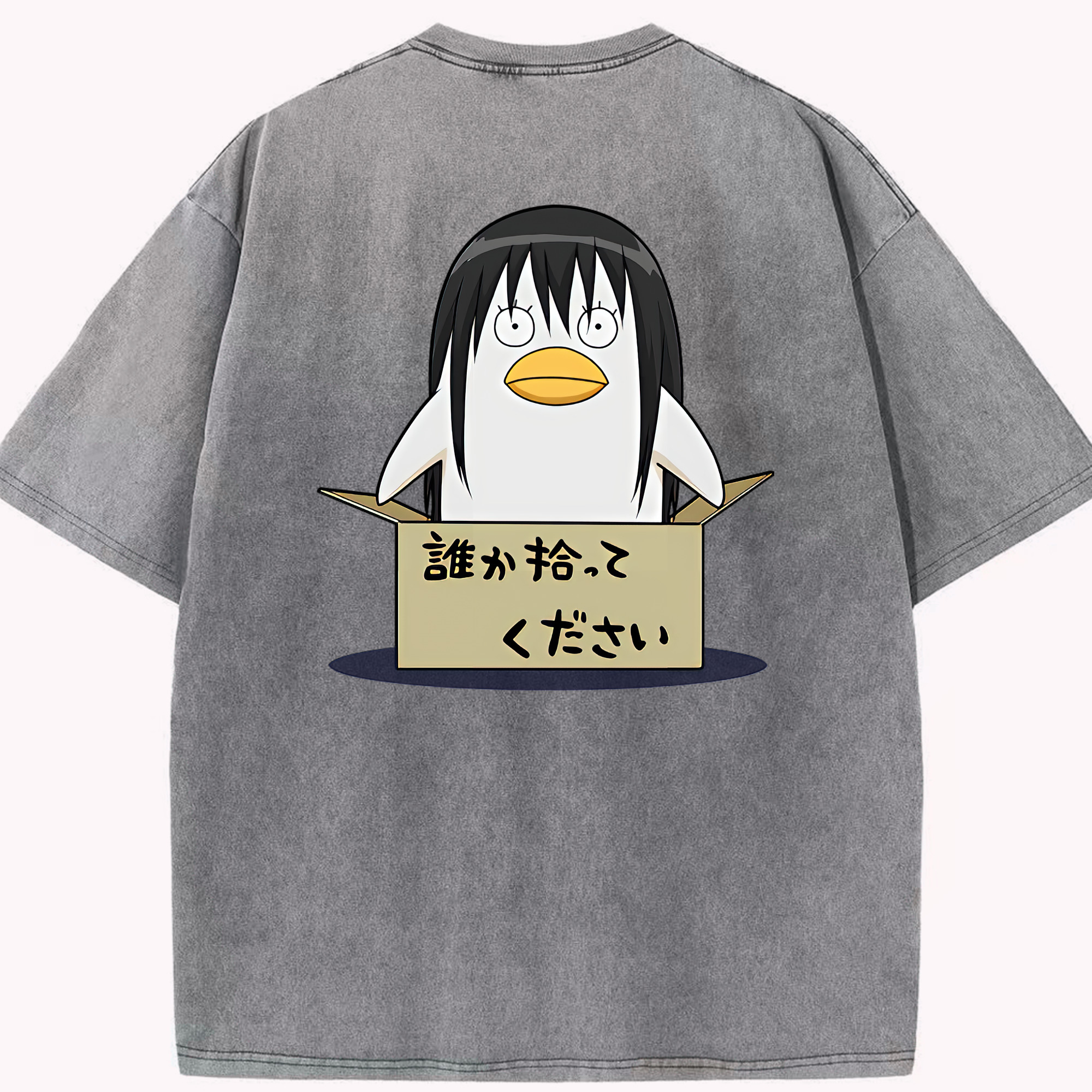 （画像用） ぎんたま 坂田銀時（さかたぎんとき） 神楽 志村新八（しむら しんぱち） GINTAMA Sakata Gintoki Kagura Shimura Shinpachi 綿100% ヴィンテージ風 半袖Tシャツ（背面プリント）