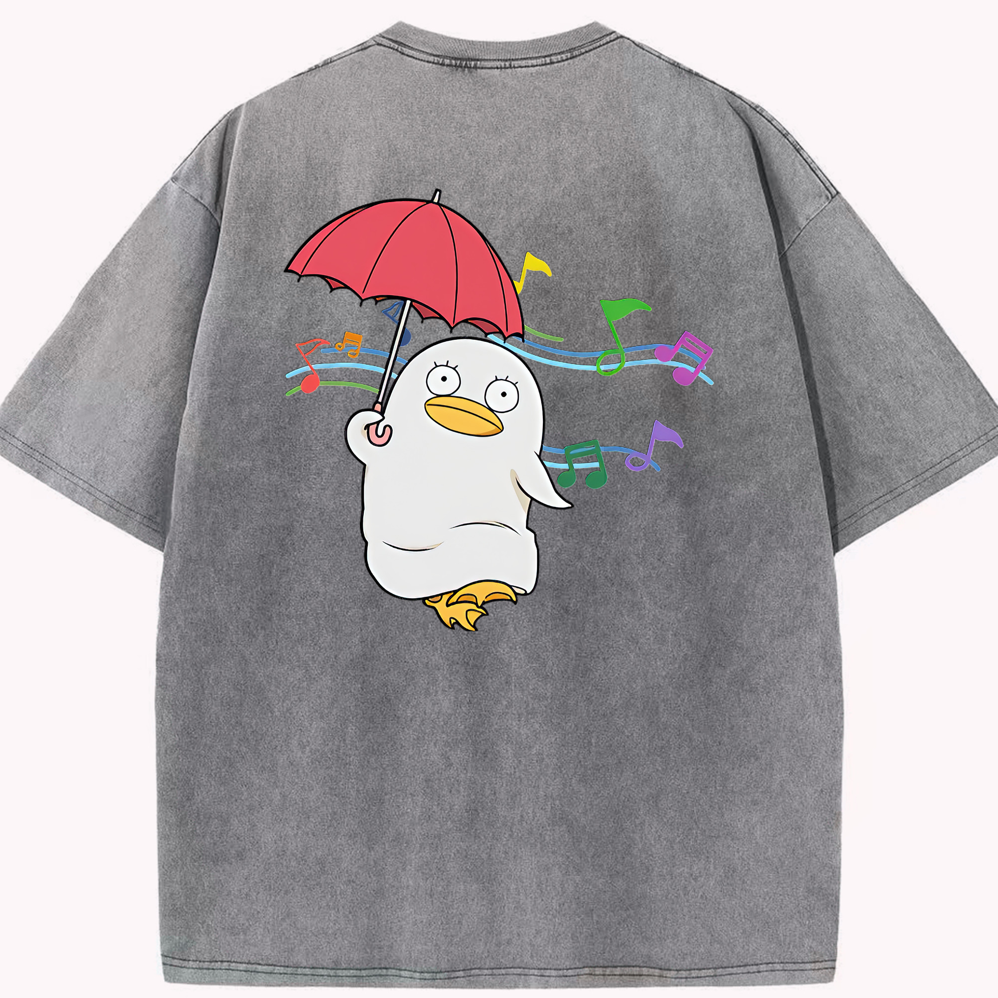 （画像用） ぎんたま 坂田銀時（さかたぎんとき） 神楽 志村新八（しむら しんぱち） GINTAMA Sakata Gintoki Kagura Shimura Shinpachi 綿100% ヴィンテージ風 半袖Tシャツ（背面プリント）