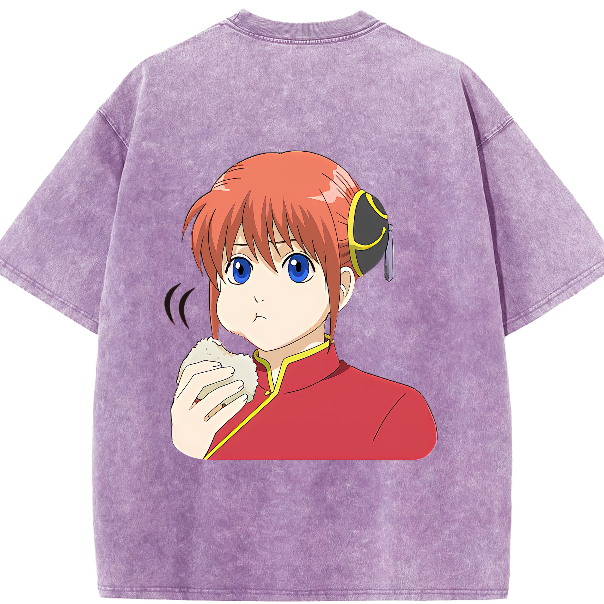 （画像用） ぎんたま 坂田銀時（さかたぎんとき） 神楽 志村新八（しむら しんぱち） GINTAMA Sakata Gintoki Kagura Shimura Shinpachi 綿100% ヴィンテージ風 半袖Tシャツ（背面プリント）