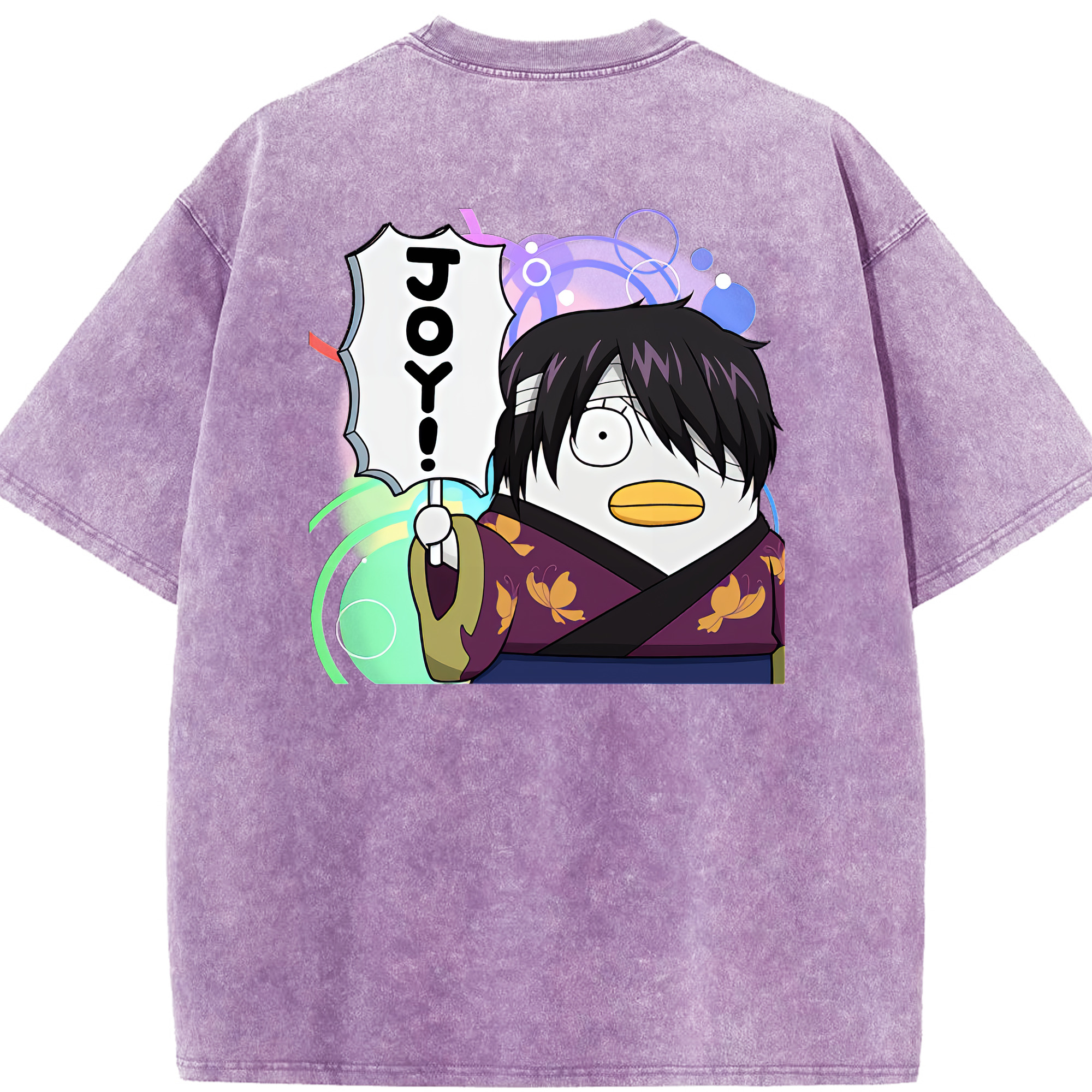 （画像用） ぎんたま 坂田銀時（さかたぎんとき） 神楽 志村新八（しむら しんぱち） GINTAMA Sakata Gintoki Kagura Shimura Shinpachi 綿100% ヴィンテージ風 半袖Tシャツ（背面プリント）