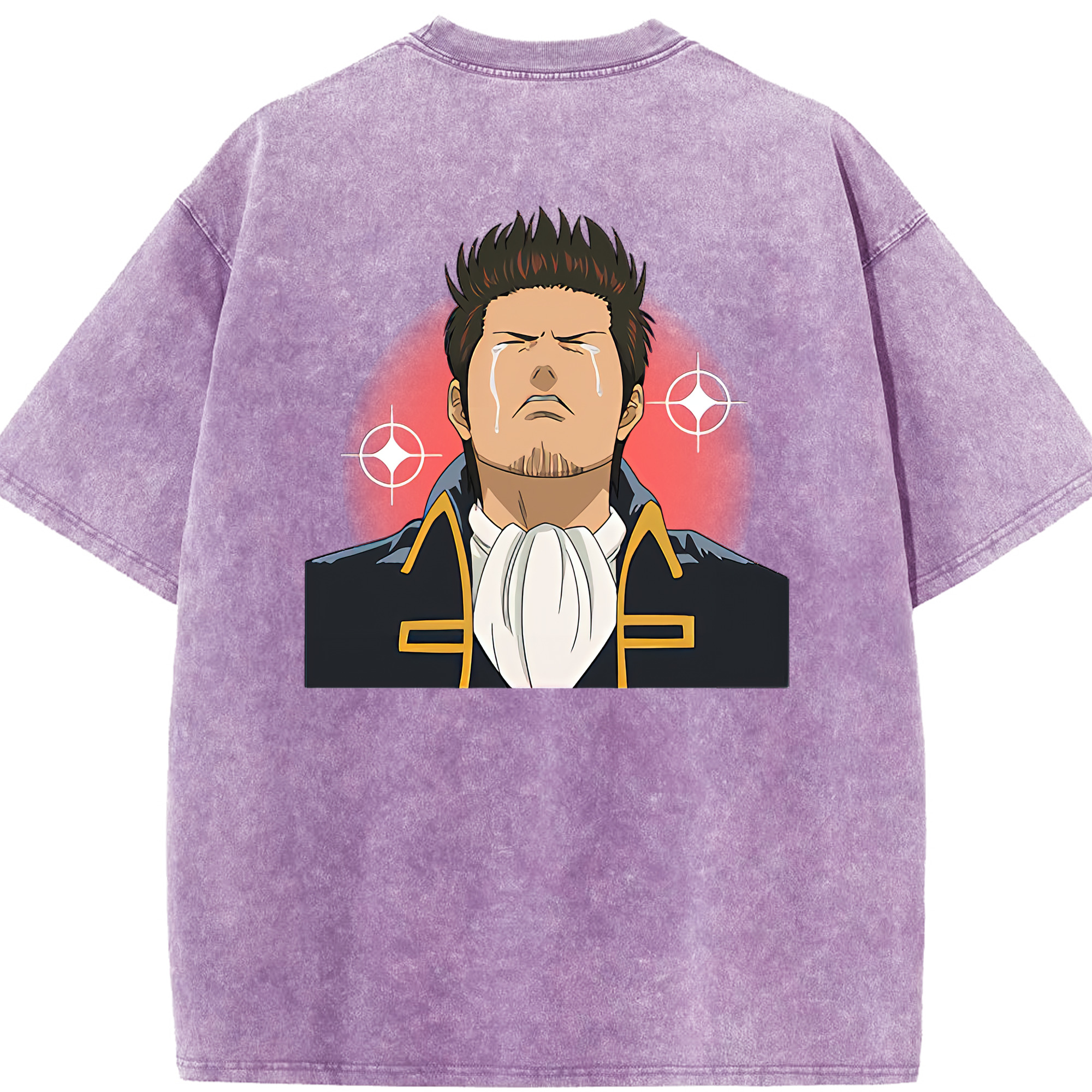 （画像用） ぎんたま 坂田銀時（さかたぎんとき） 神楽 志村新八（しむら しんぱち） GINTAMA Sakata Gintoki Kagura Shimura Shinpachi 綿100% ヴィンテージ風 半袖Tシャツ（背面プリント）