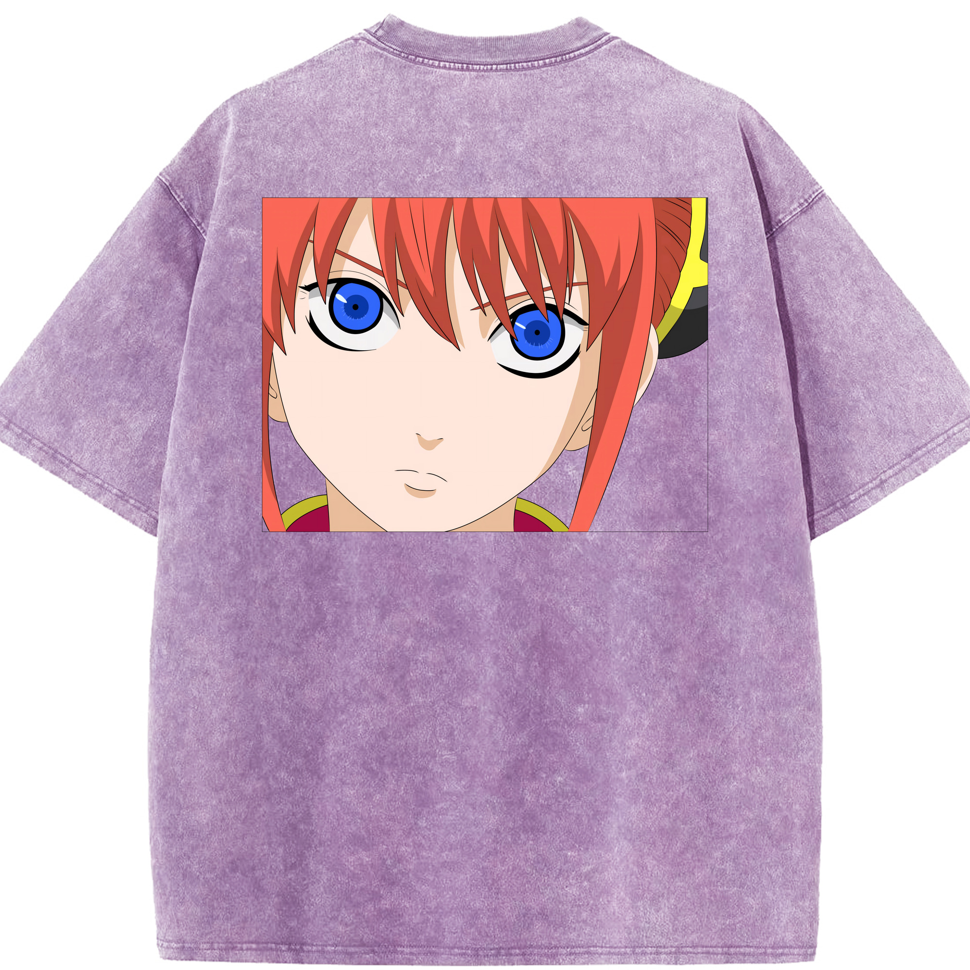 （画像用） ぎんたま 坂田銀時（さかたぎんとき） 神楽 志村新八（しむら しんぱち） GINTAMA Sakata Gintoki Kagura Shimura Shinpachi 綿100% ヴィンテージ風 半袖Tシャツ（背面プリント）